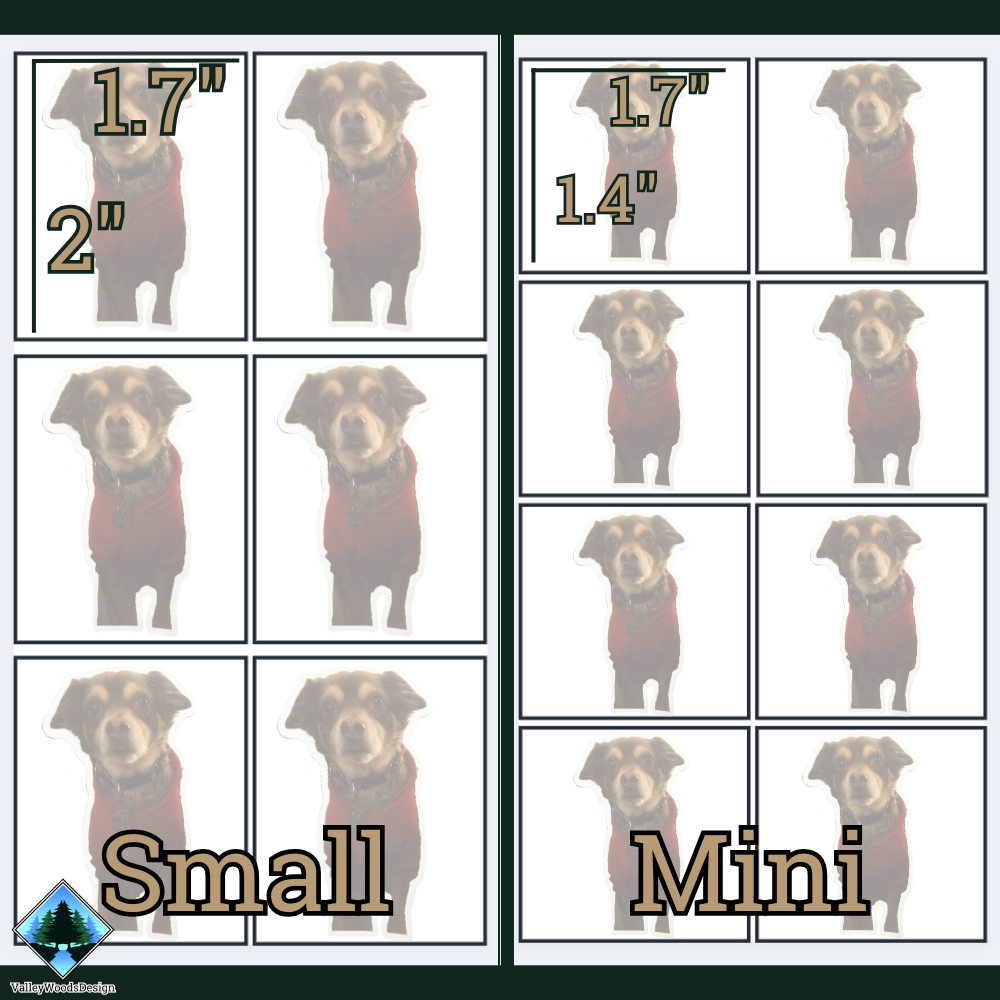 custom sticker sizes inch