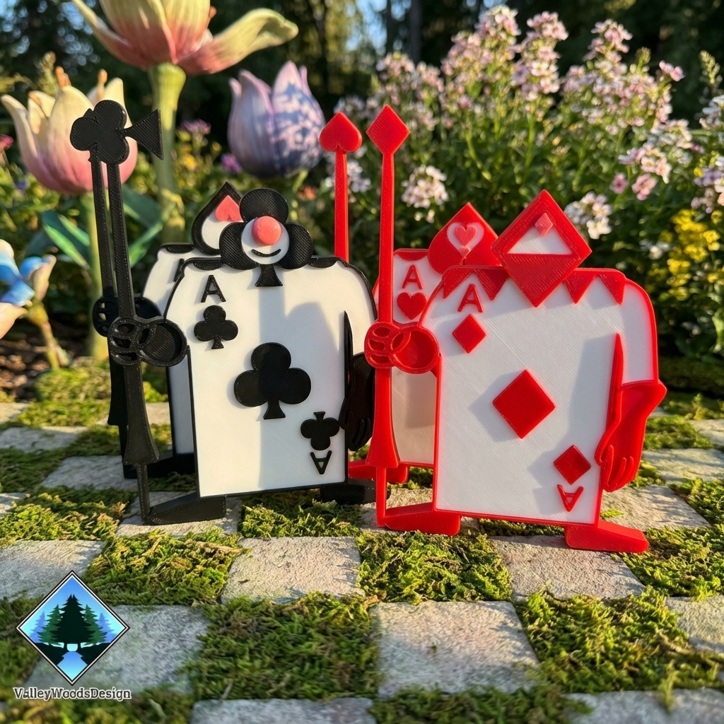 Alice in Wonderland Inspired Card Soldiers Desk Decoration