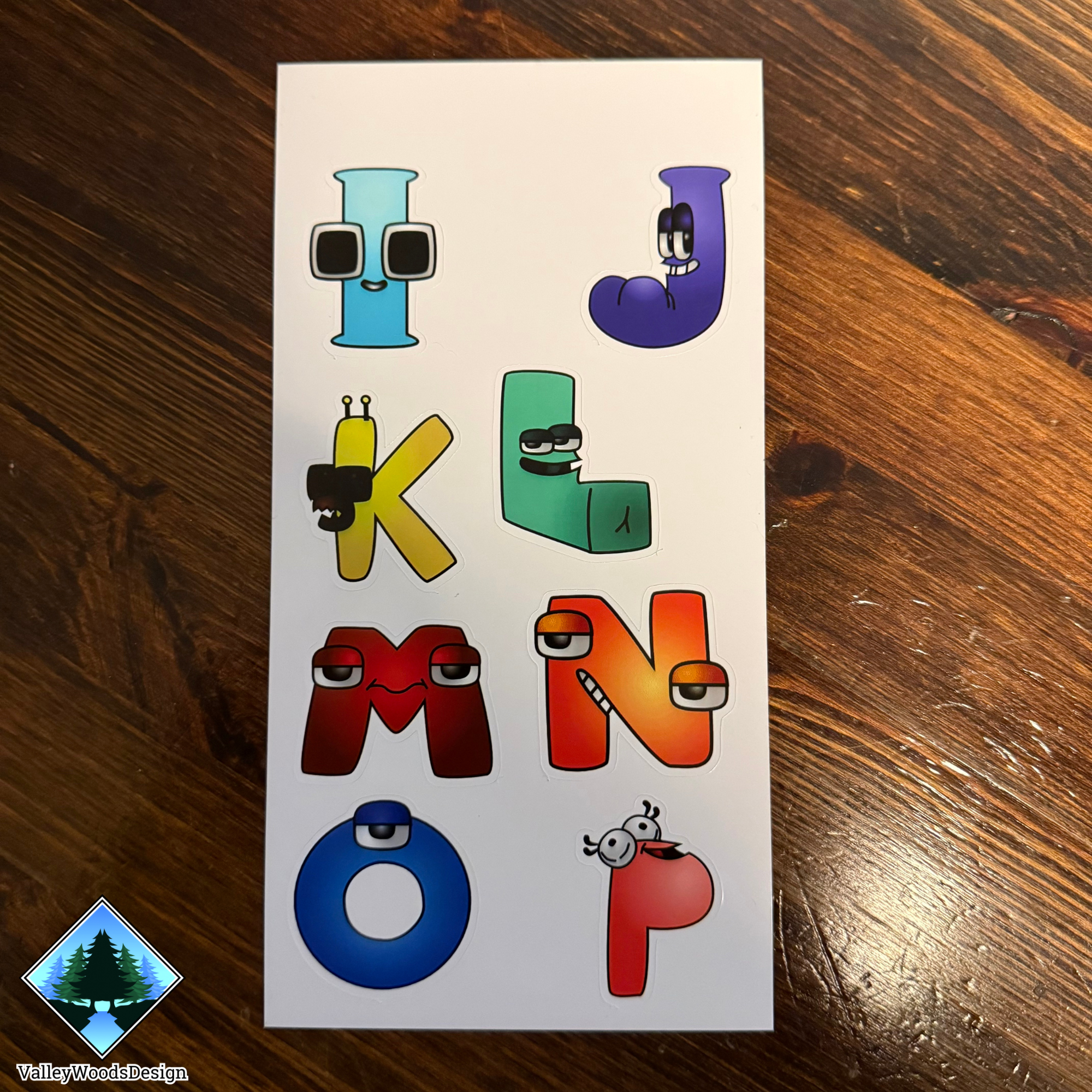 A through Z colorful 3D printed alphabet lore character set