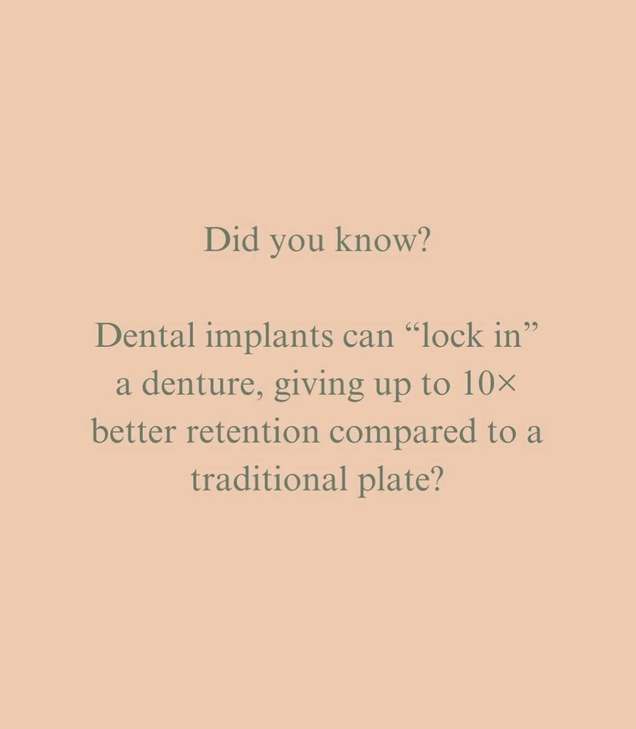 Up to 10&times; better retention with implant-supported dentures.
More security. More freedom. A smile that stays exactly where it belongs.

Call Brilliant Denture &amp; Implant Studio at 714-203-1023 to get started.