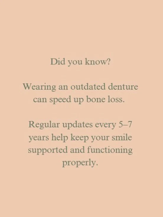 Dentures aren&rsquo;t one-and-done.
As your jawbone changes over time, even the best-fitting denture can lose its support.

That&rsquo;s why periodic updates aren&rsquo;t just about comfort, they&rsquo;re about protecting your long-term oral health. 