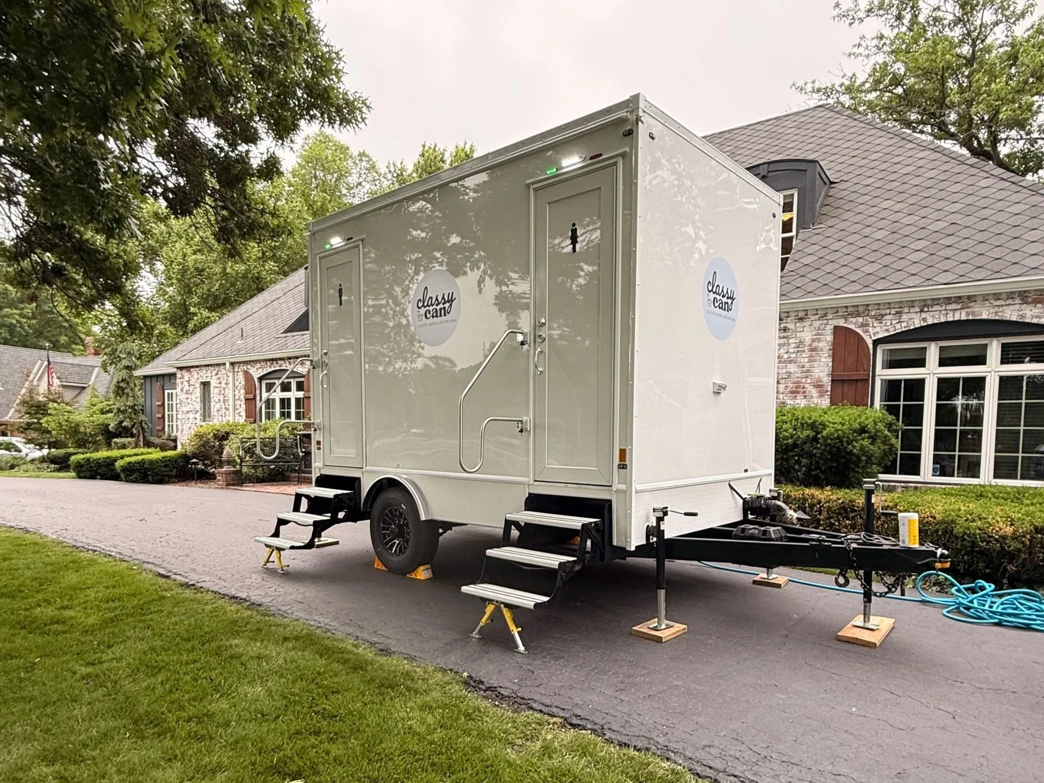 two stall restroom trailer