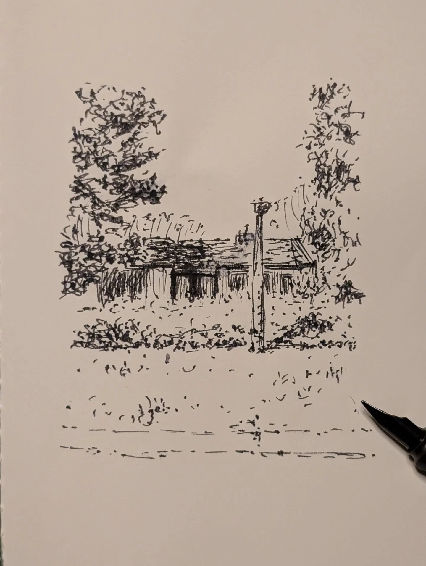 When you have a drink and accidentally slobber all over the drawing 😭

The last photo is pre-bed wetting accident

#urbansketching #housedrawing