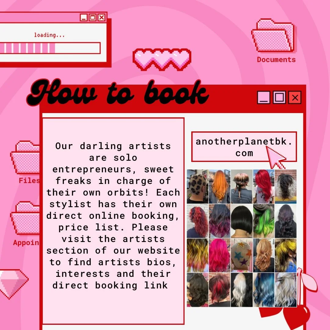 Booking located on our website, portfolios on each tagged artists IG 💛