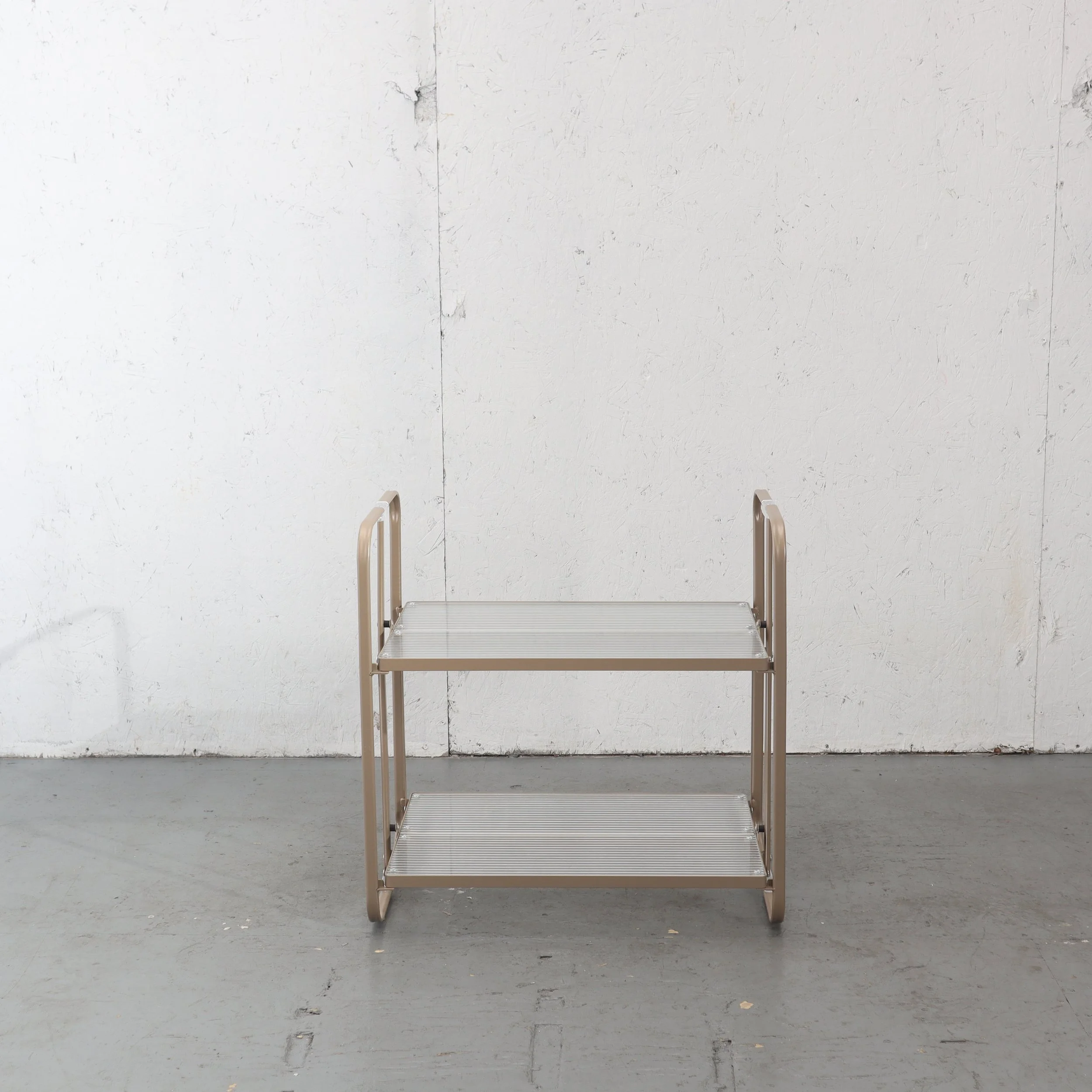 Gold 2-Tier Glass Shelf