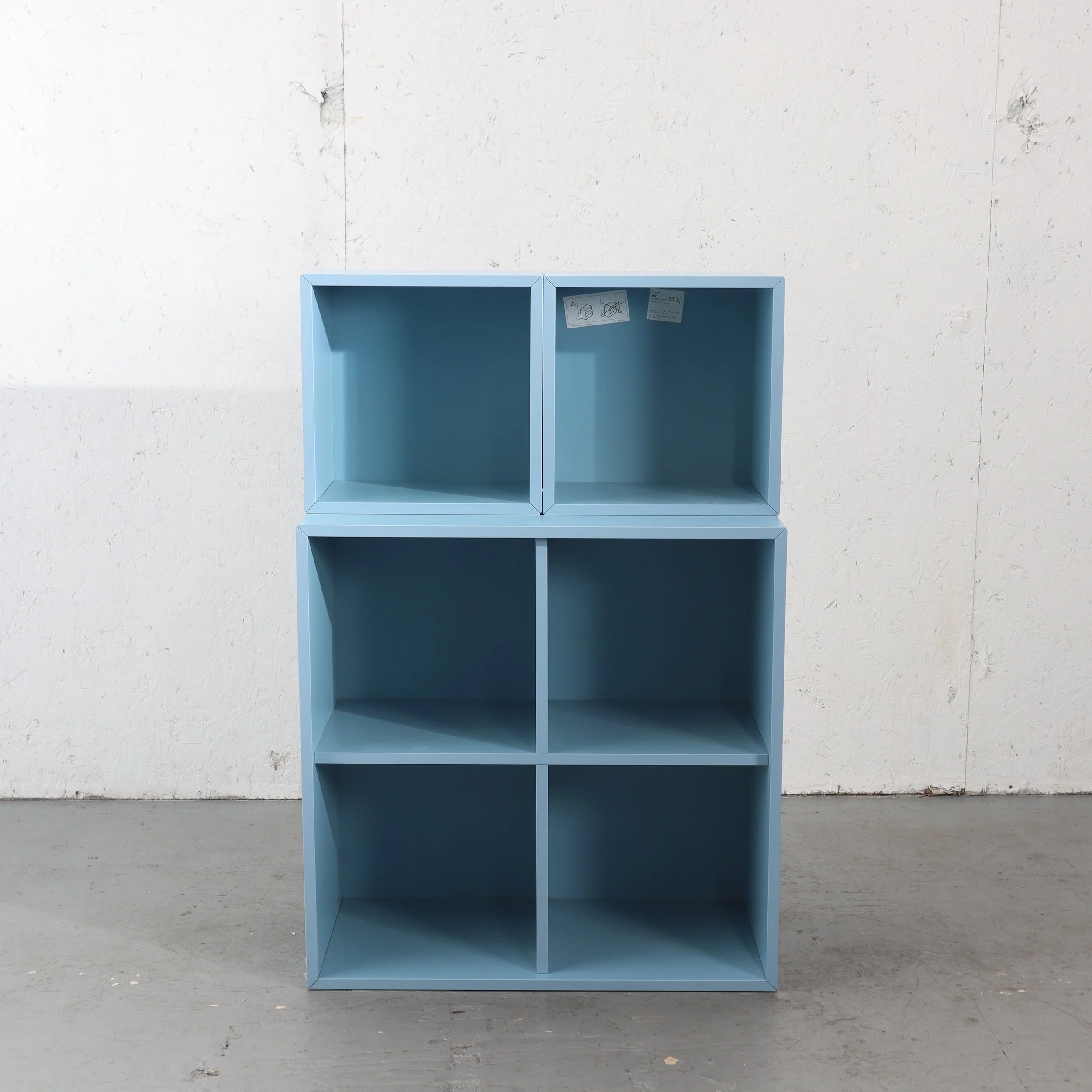 Blue 6-Cube Shelf