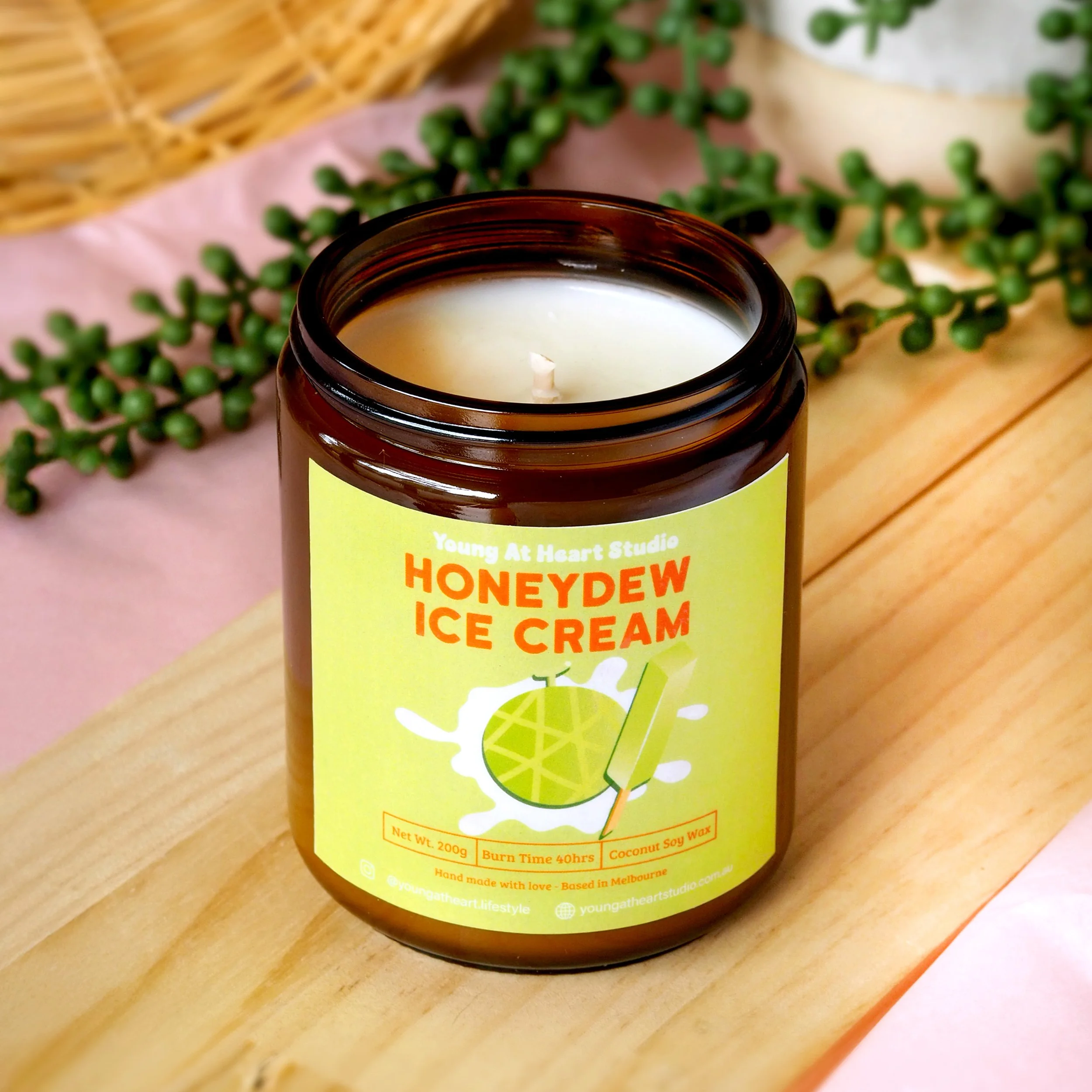Honeydew Ice Cream Candle