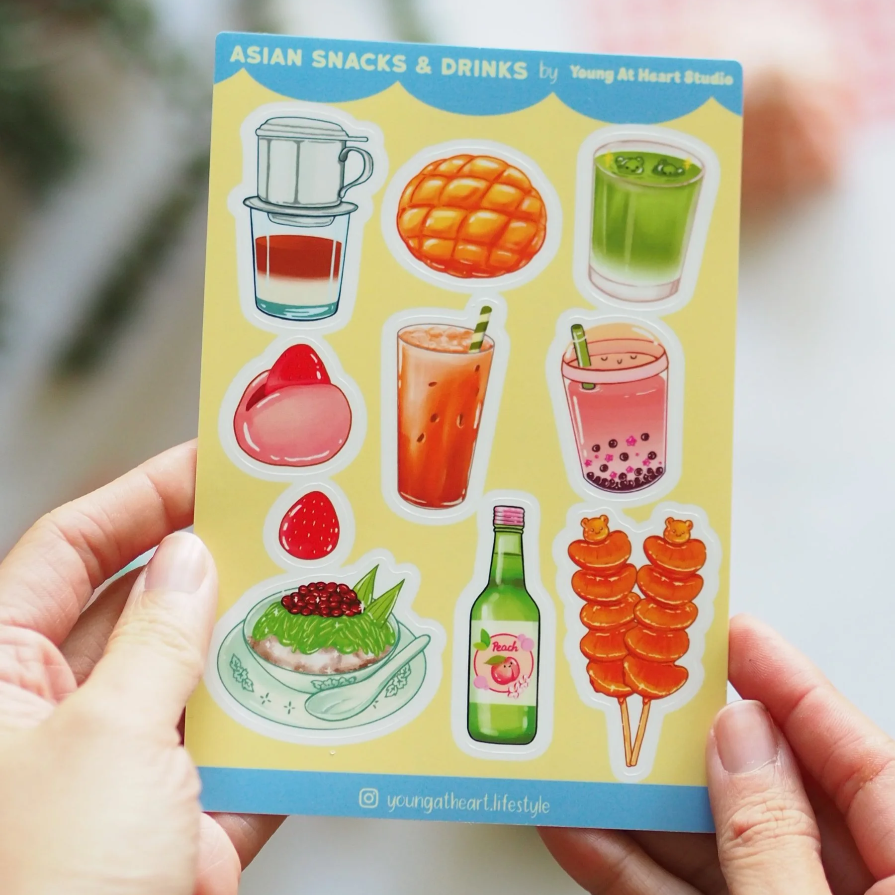 Asian Snacks & Drinks Sticker Sheet