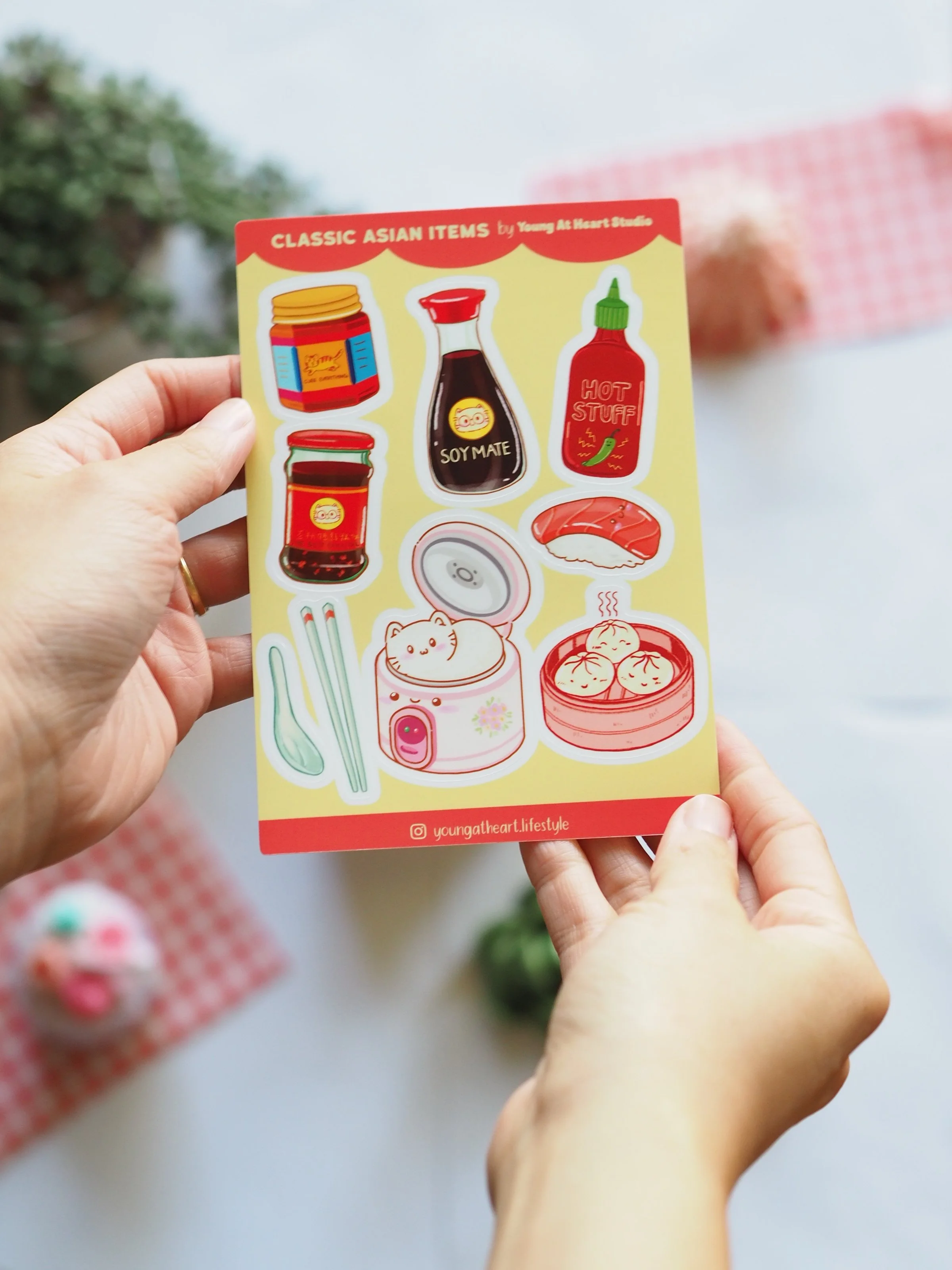 Asian Iconic Items Sticker Sheet
