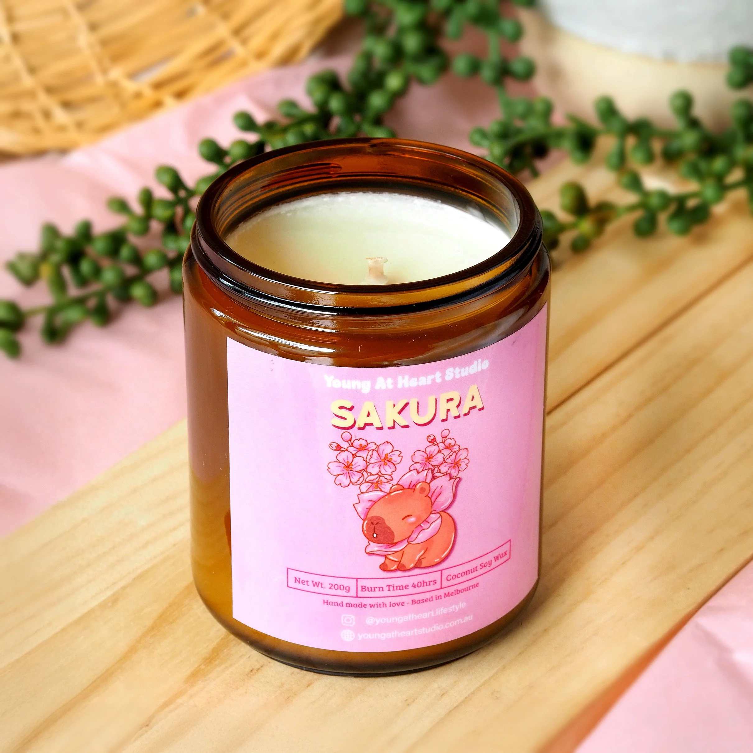 Japanese Cherry Blossom Candle