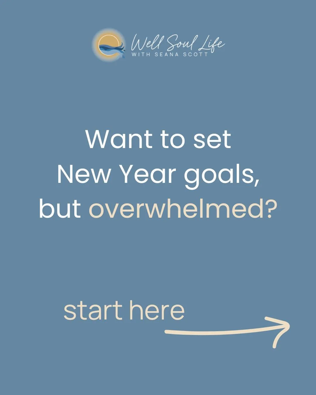 Want to set New Year goals, but feeling overwhelmed? 

👇 START HERE:

1️⃣ Choose ONE area of life in which you want to make a change for the New Year. 

2️⃣ Ask God to guide you. Then name the ONE thing you can do to make ONE change. 

3️⃣ Then make