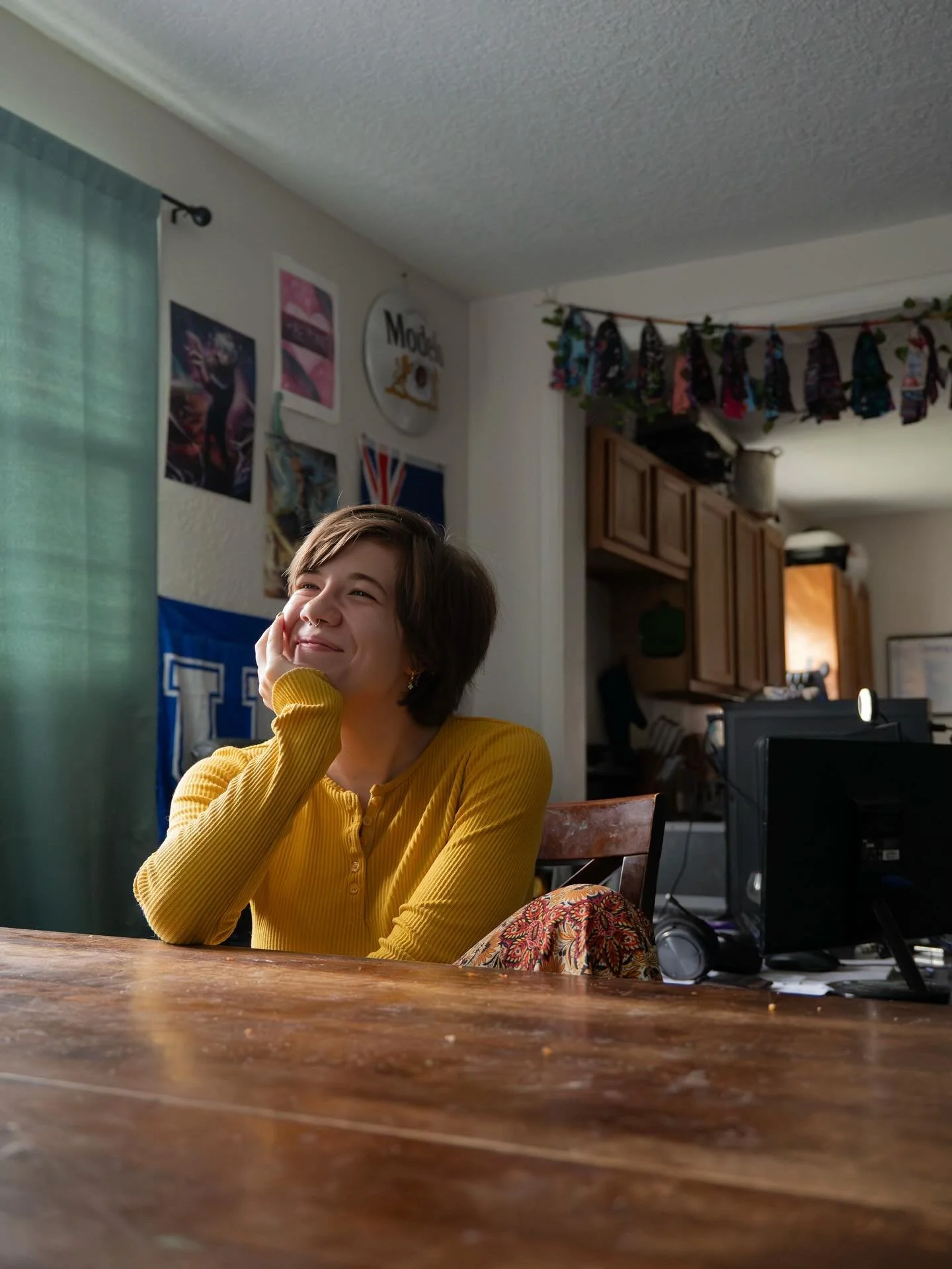 &quot;I feel the sun rise within my breath, and as I exhale, the moon glows a little brighter.&quot; 
~A self-portrait for my senior project

#Photography #SelfPortrait #Poem #Quote #Peaceful #Smile #NaturalLighting #College #SeniorProject #ClassOf20