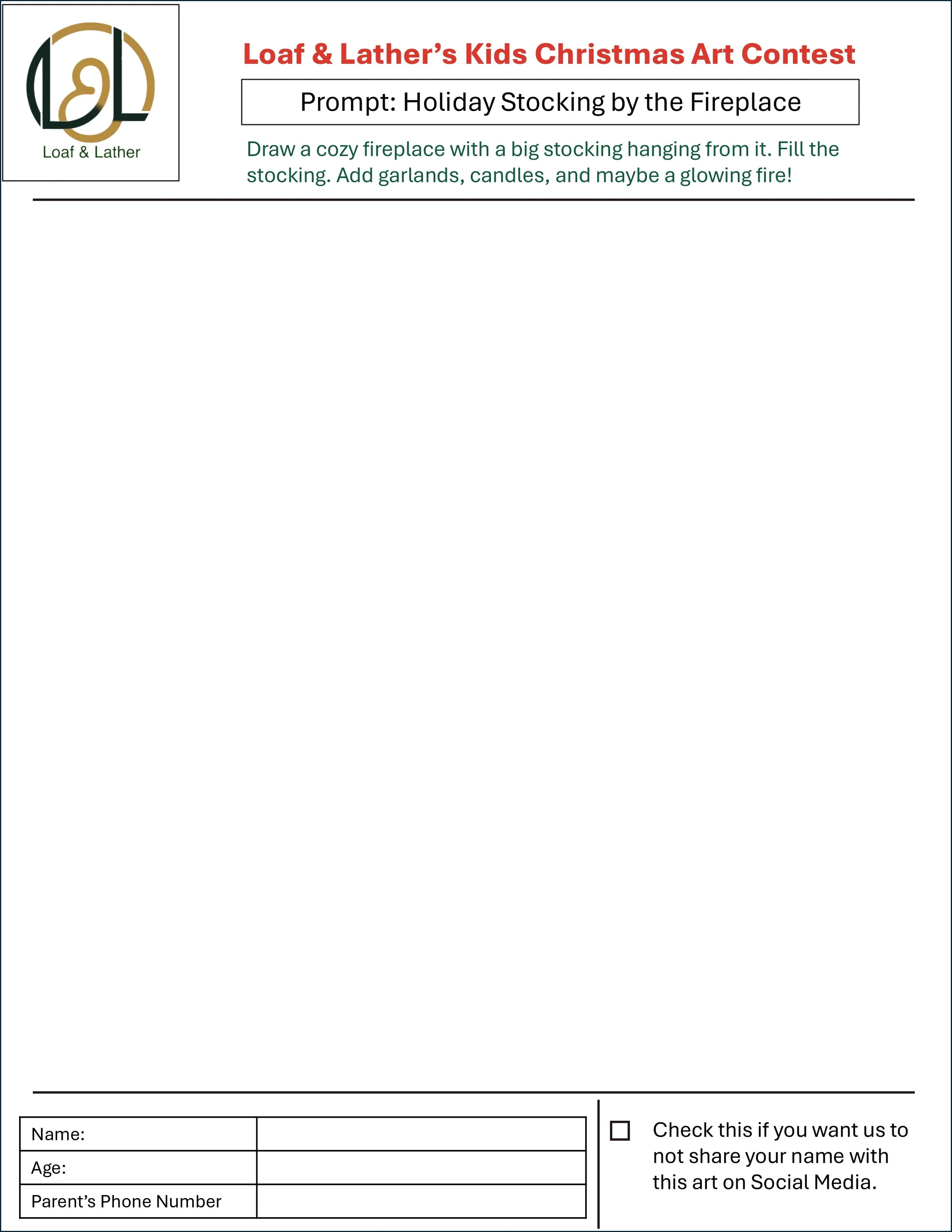 Prompt - Holiday Stocking by the Fireplace