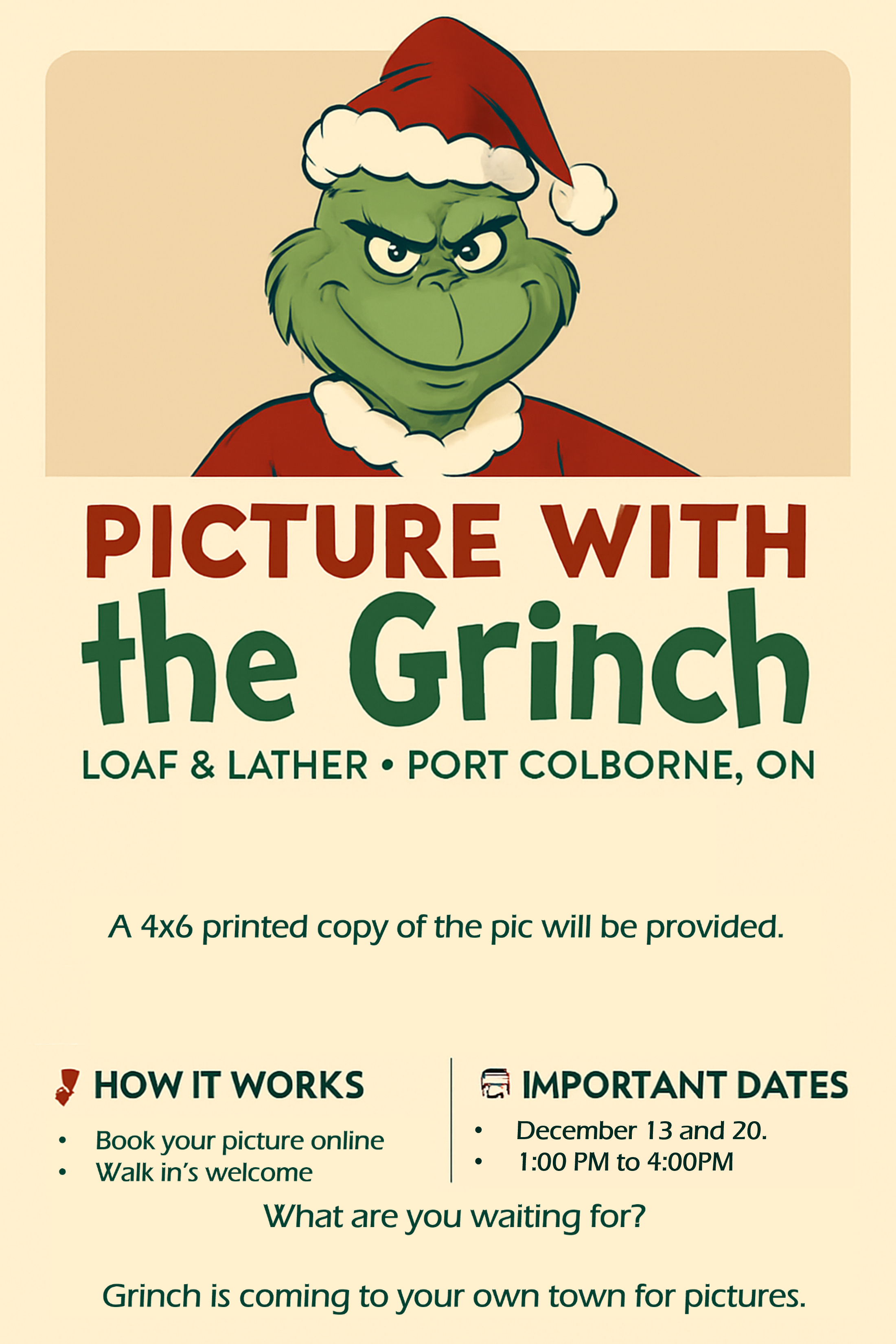Kid's Picture with The Grinch