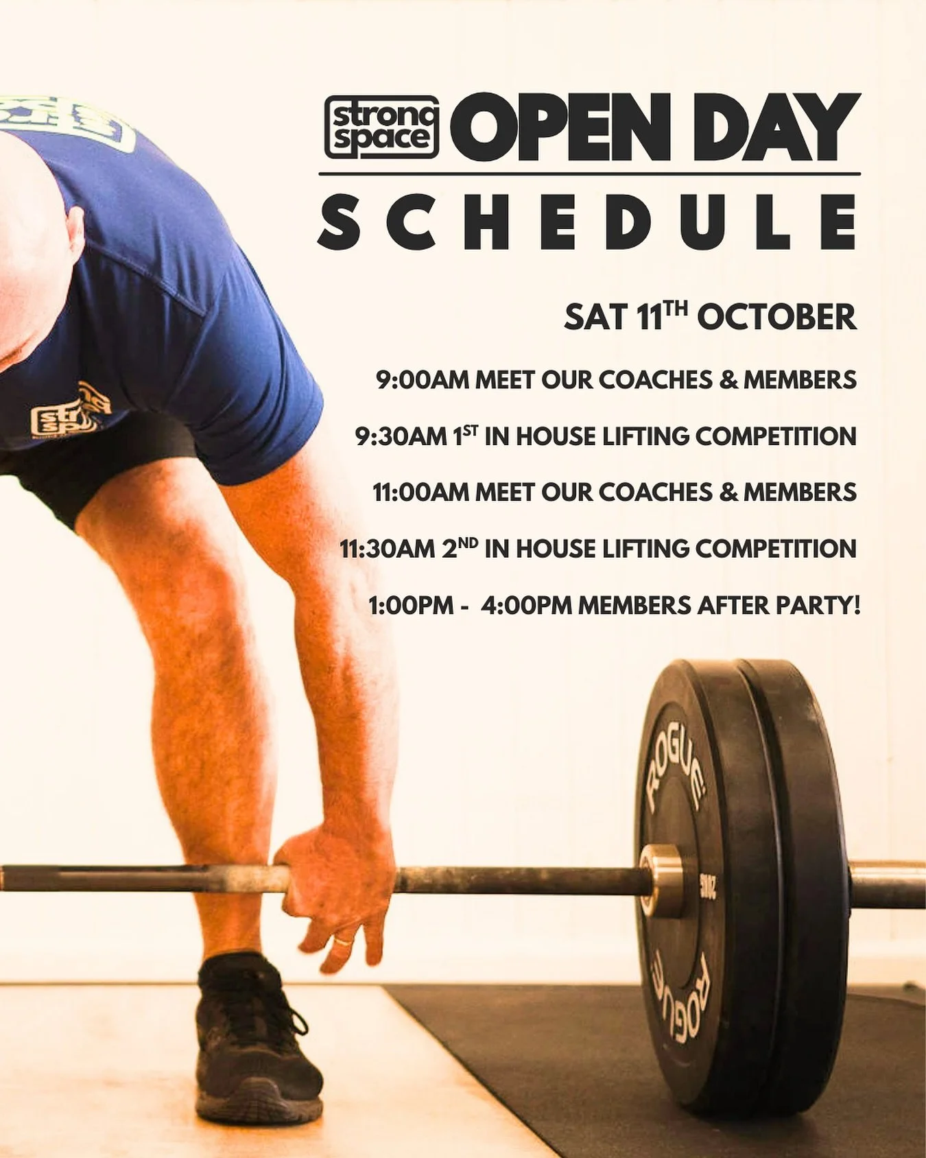 ✨ Come be part of one of the most exciting days of the year at Strong Space!
💪 Meet your coaches
🎤 Hear inspiring stories from our members
🏋️&zwj;♀️ Cheer as lifters chase new PBs in our comp
🔥 Leave motivated and ready to take on your own goals
