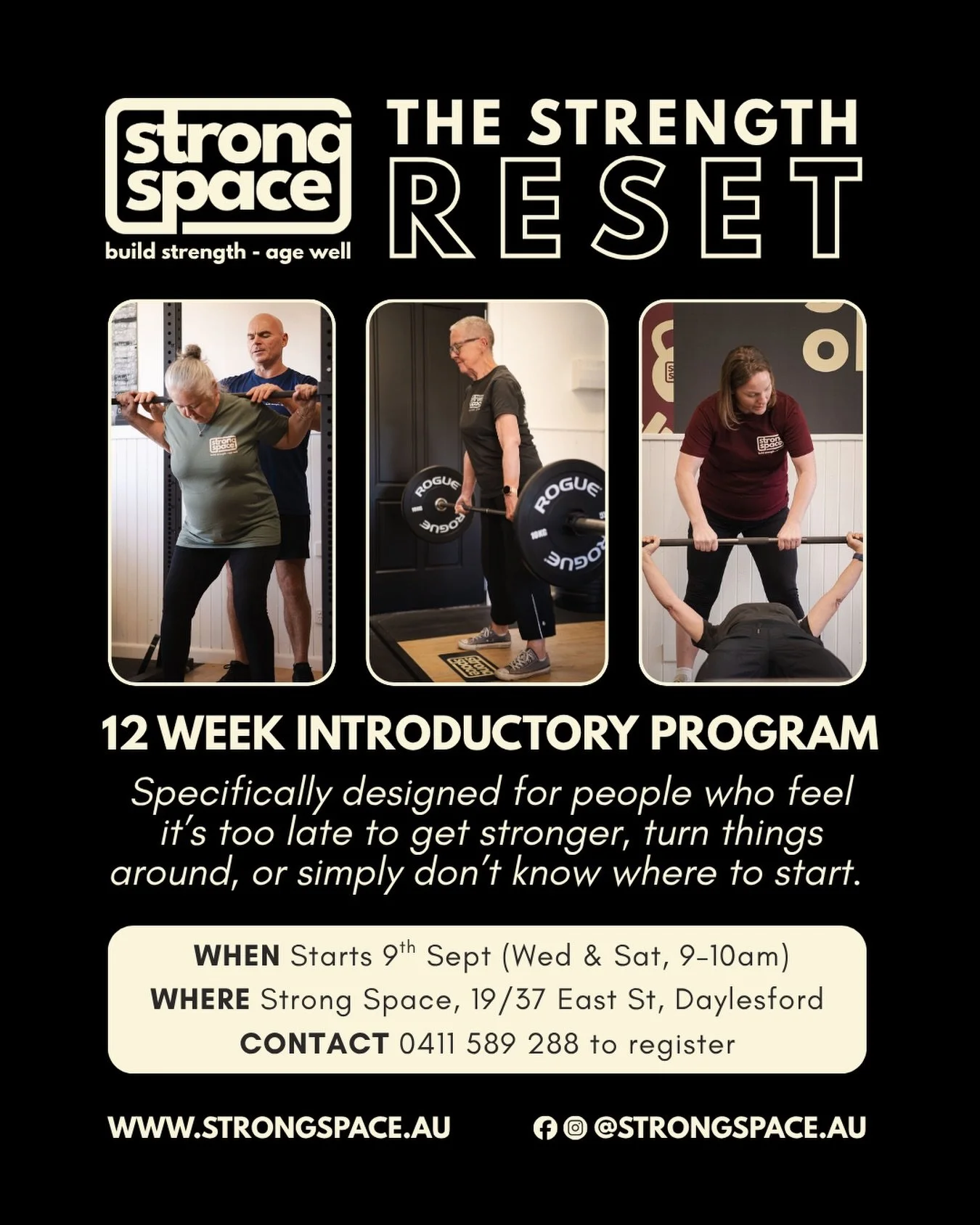 5 Days til we kick off The Strength Reset Program &amp; you still have time to register. Call Head Coach Dean on 0411589288 for more info. 
#thestrengthreset #daylesfordgym #strengthtrainingdaylesford #strongspacedaylesford #strongerlongerdaylesford