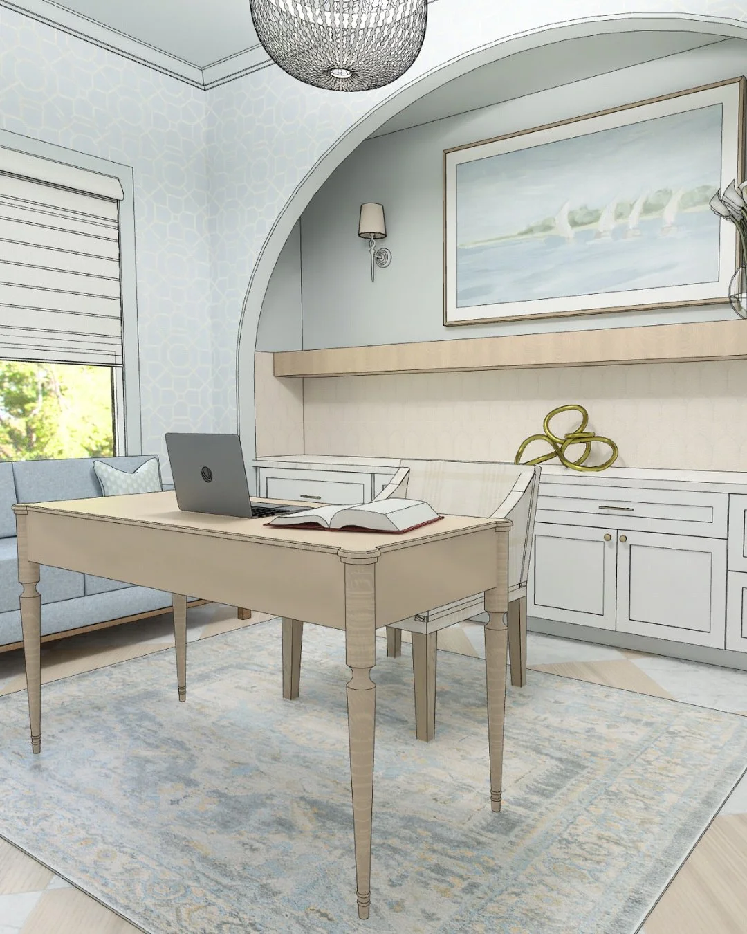 Good bones are a great start but studs and square footage do not create the perfect home.

A new build without curated finishes and furnishings is missing potential. The tile, the lighting, the cabinetry details, the layering of materials, the furnit