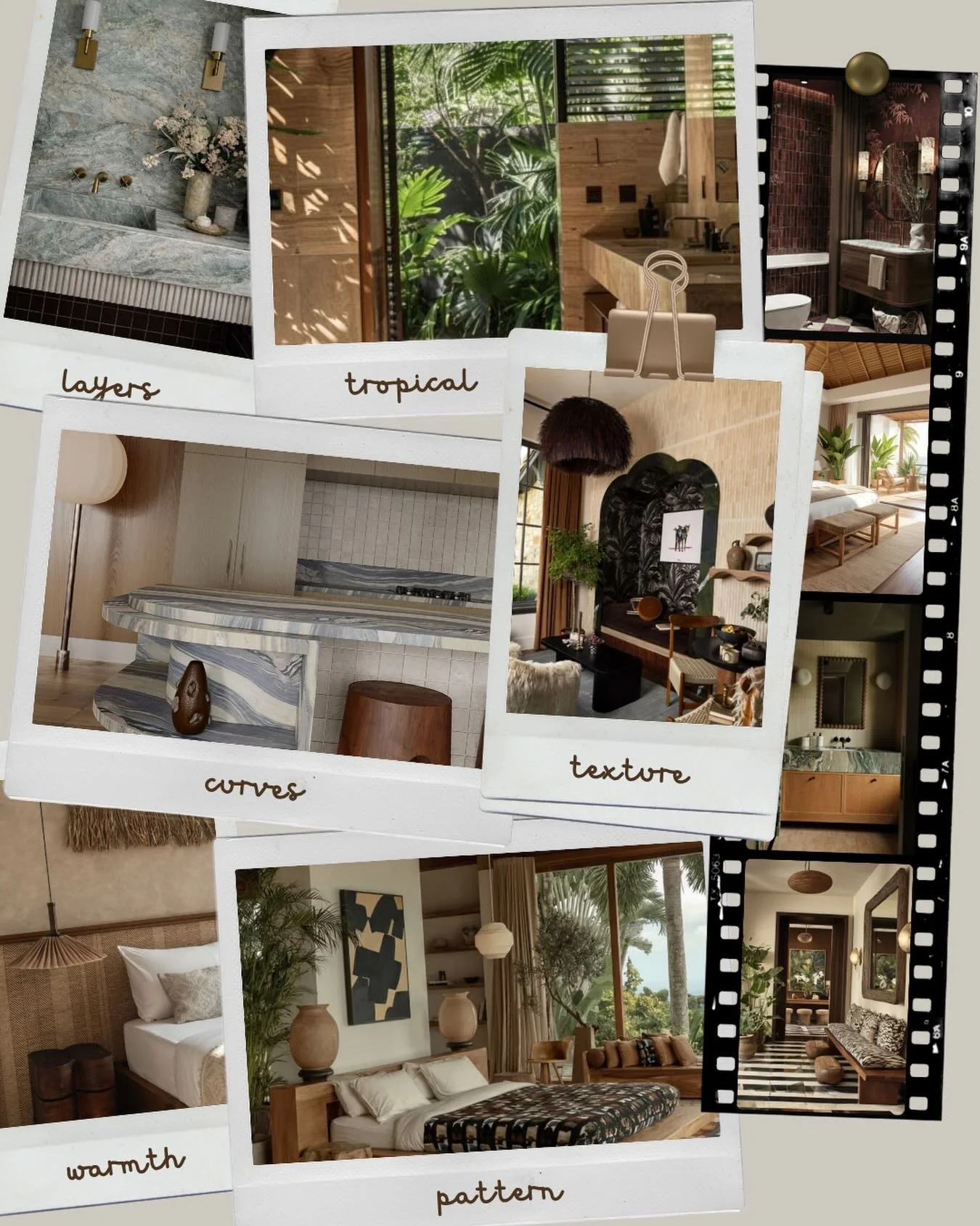 This is what moves us.

Spaces layered with warmth, texture, curves, pattern, tropical influences, and bold moments that somehow still feel effortless. The kind of places you walk into and immediately start romanticizing life. 

The getaway you photo