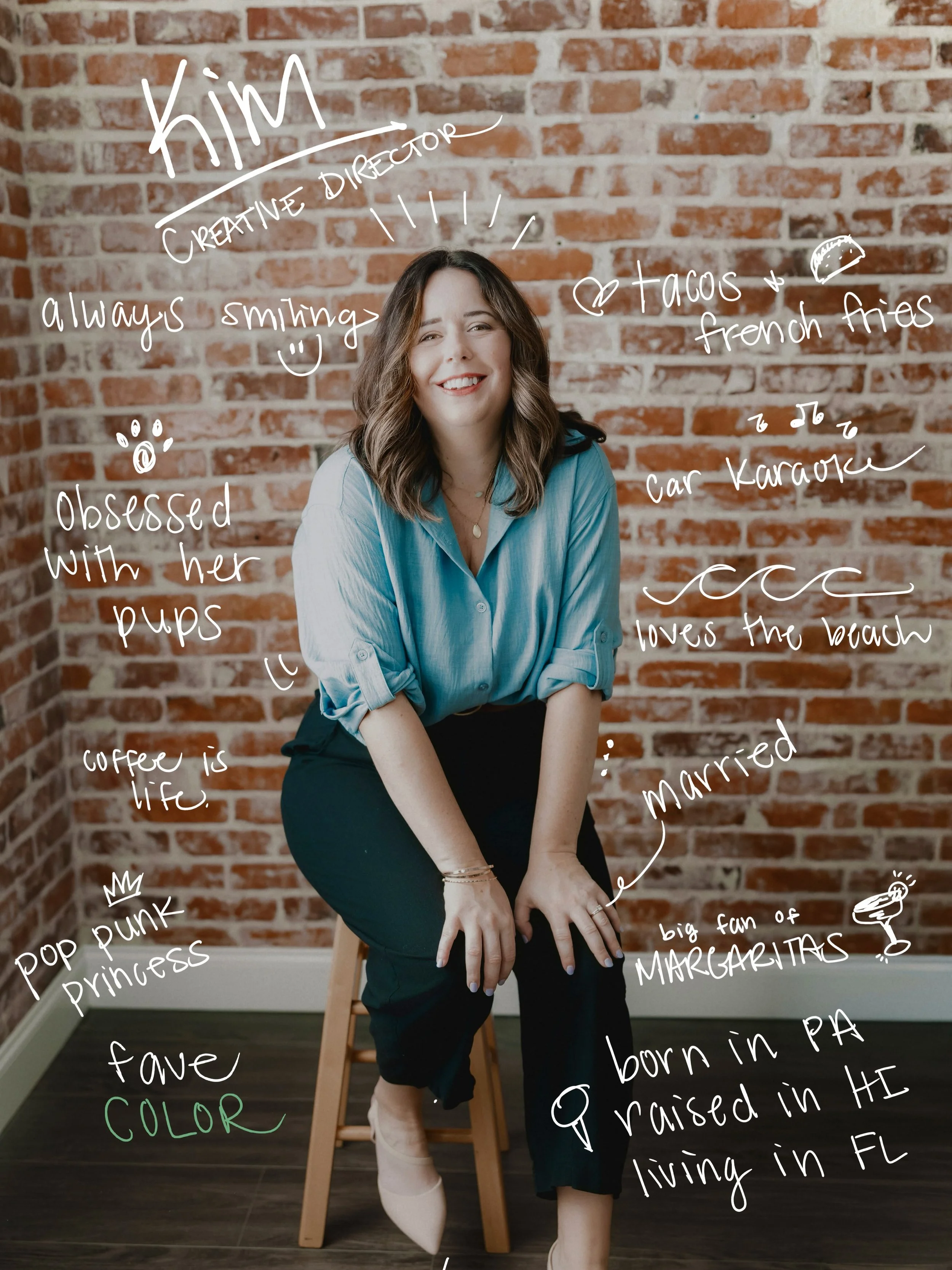 Hi, I&rsquo;m Kim 👋 Creative Director here at OHC. 

Tacos &amp; french fries over everything. Coffee before anything else. Margaritas are my BFF. 

Born in PA, raised in Hawaii, and landed in FL where I met my husband. Life is wild and I love it.

