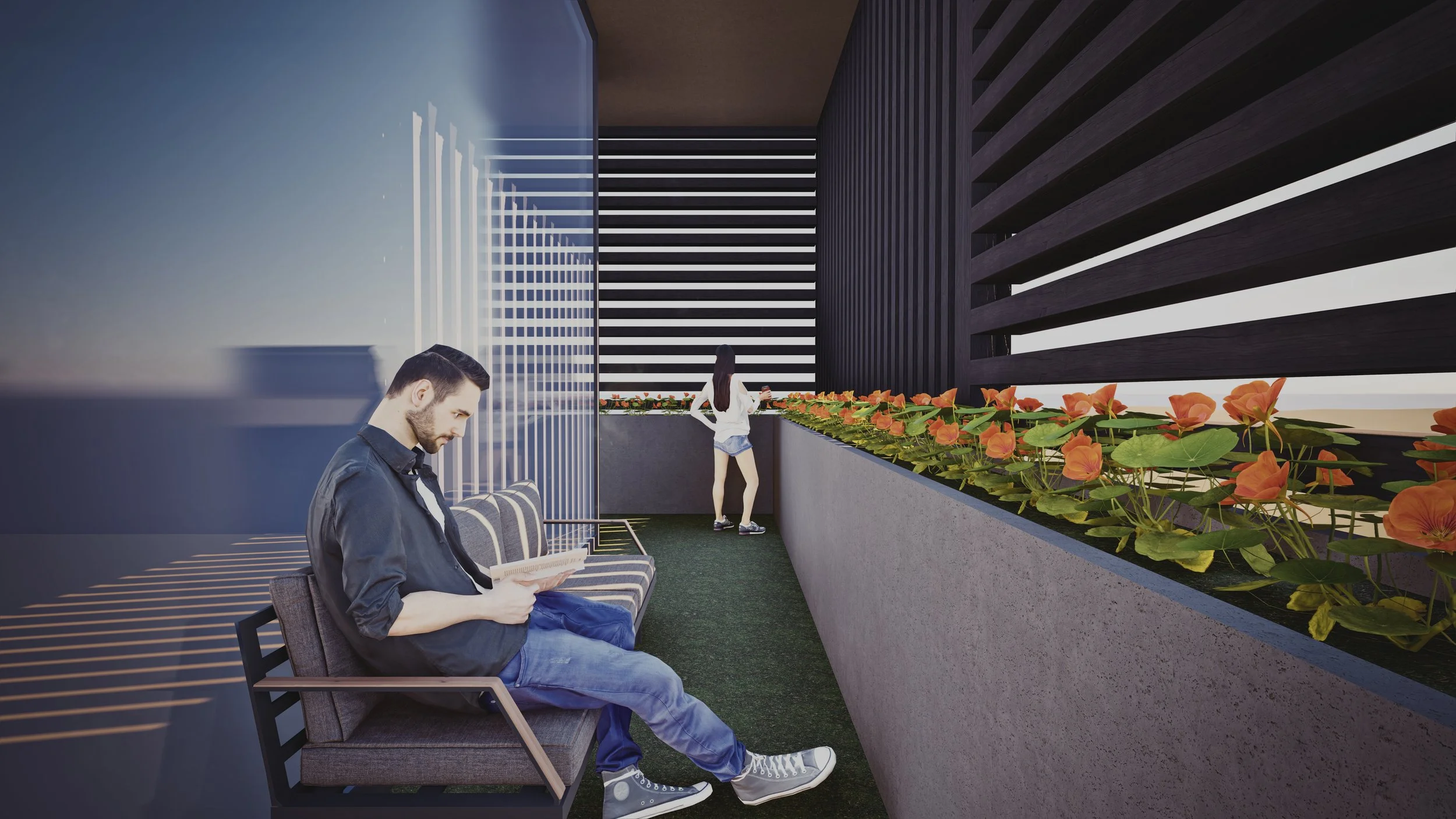 Screened Office Balcony​