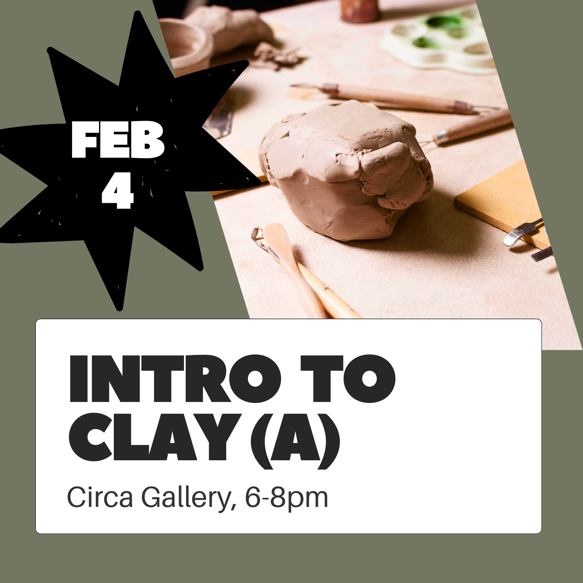 Wednesday Workshop: Intro to Clay (A)