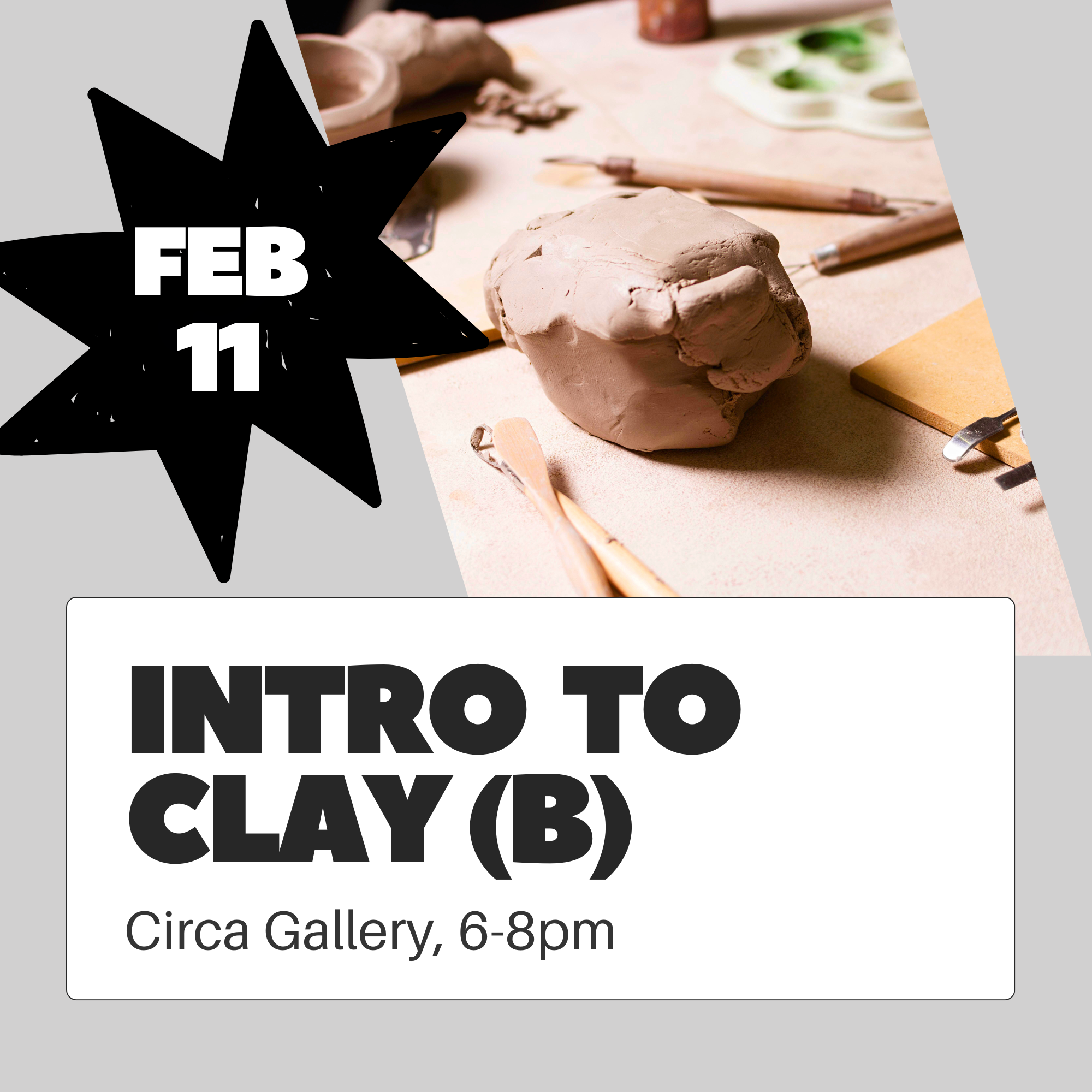 Wednesday Workshop: Intro to Clay (A) (Copy)