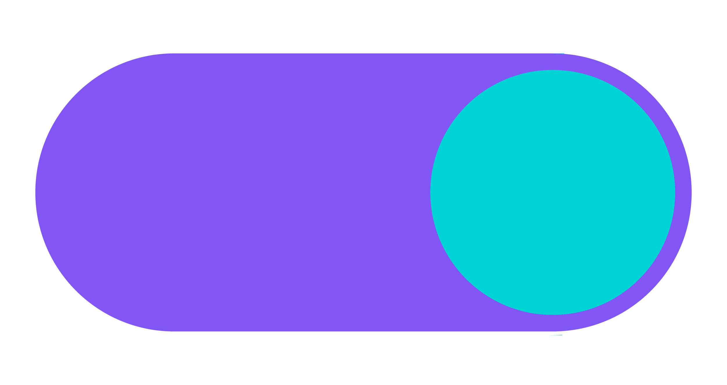 Simplified illustration of a medicine capsule, purple on the left and blue on the right.