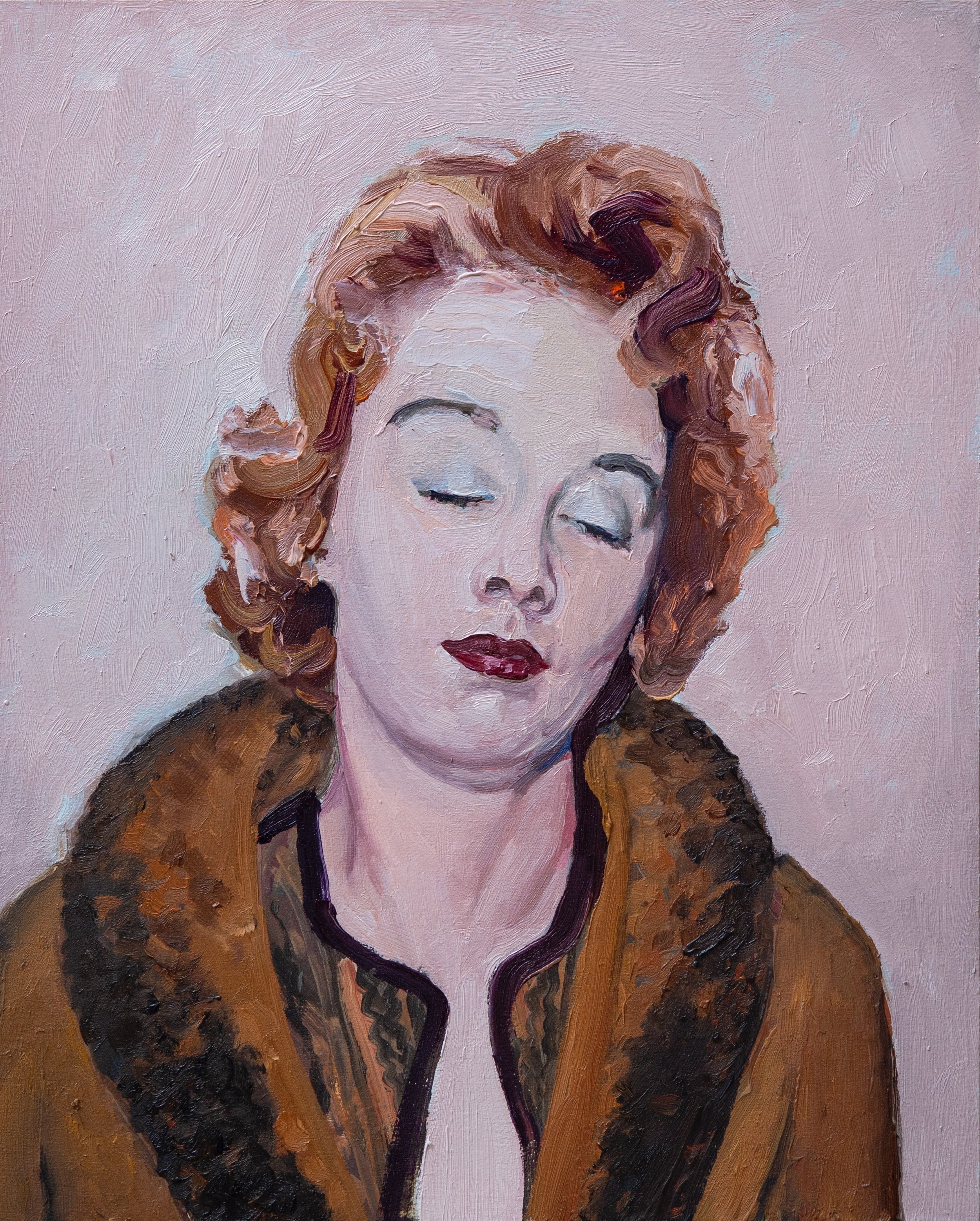 Rough night 2023, oil on board, 25.5 x 20 cm