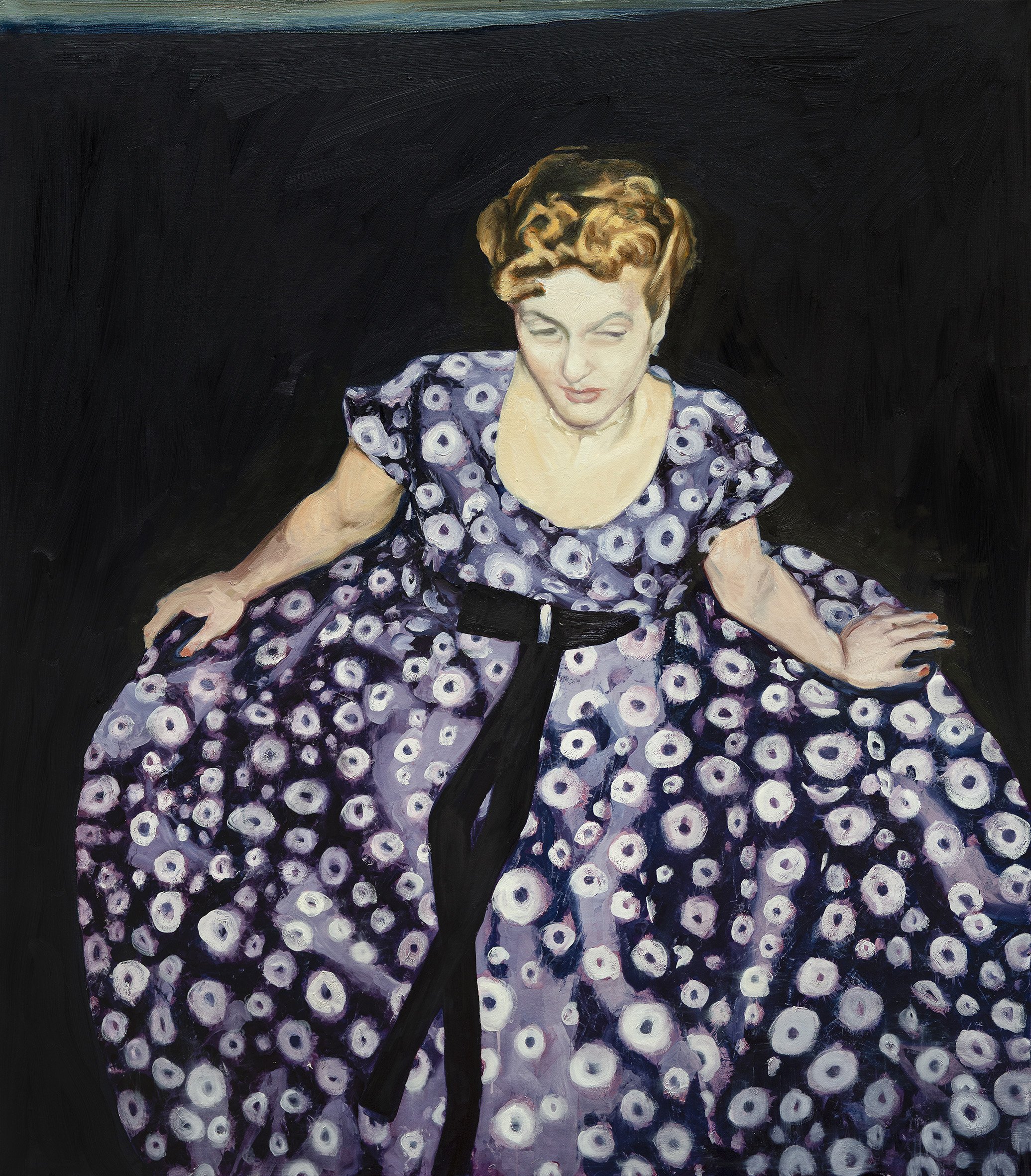 A bit of courtesy please 2022, oil on canvas, 140 x 120 cm. Private collection