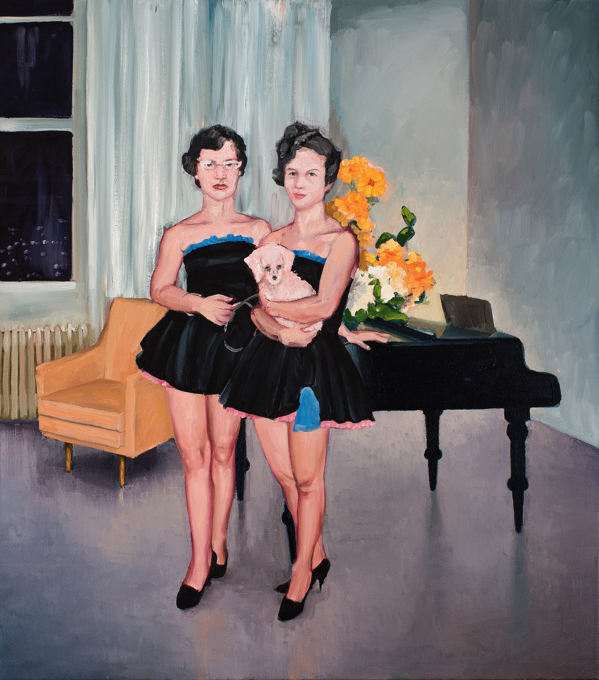 Don't make me sing 2020, oil on canvas, 90 x 80.5 cm. Private collection