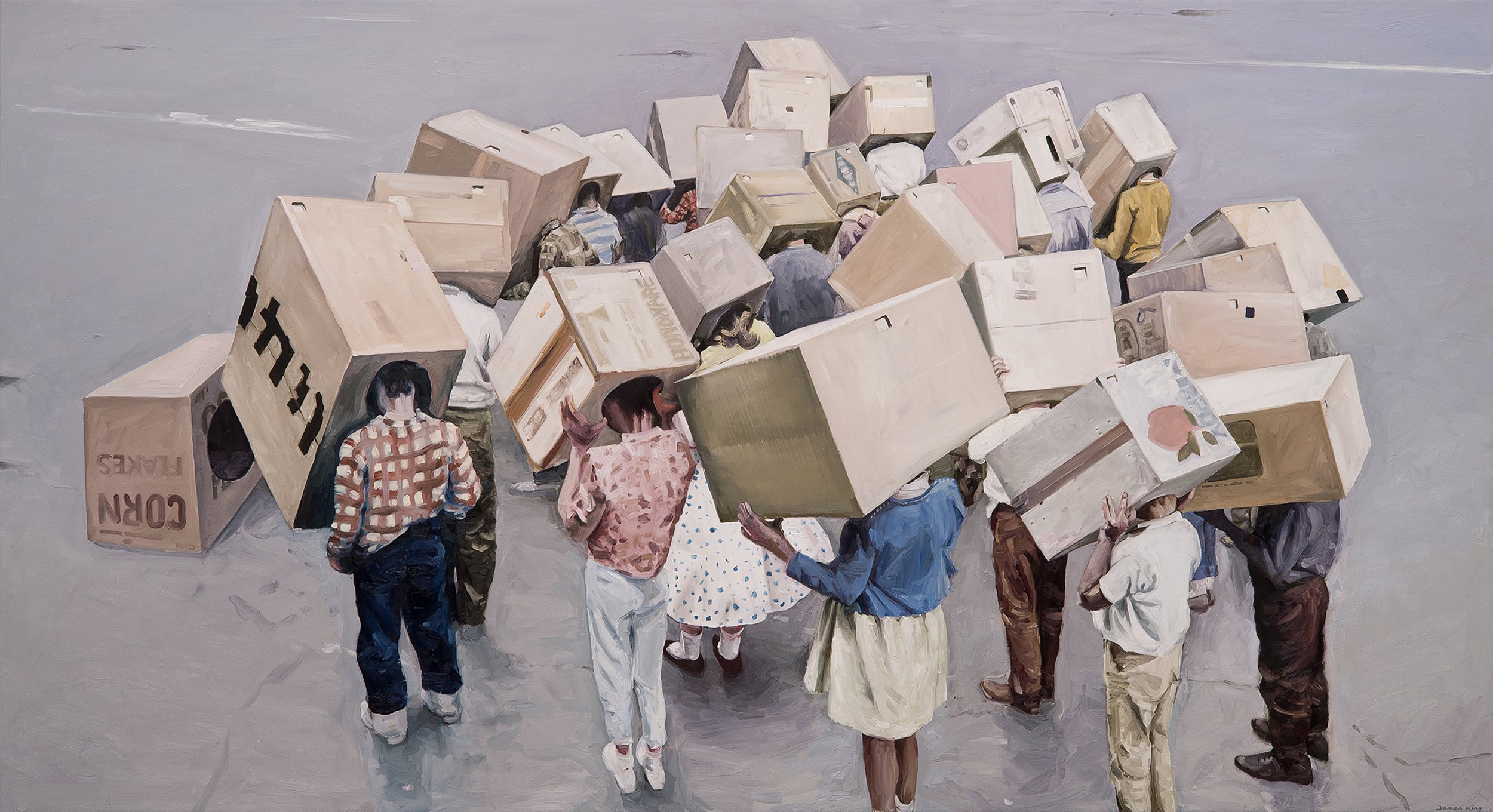 Eclipse 2021, oil on canvas, 260 x 140 cm. Private collection