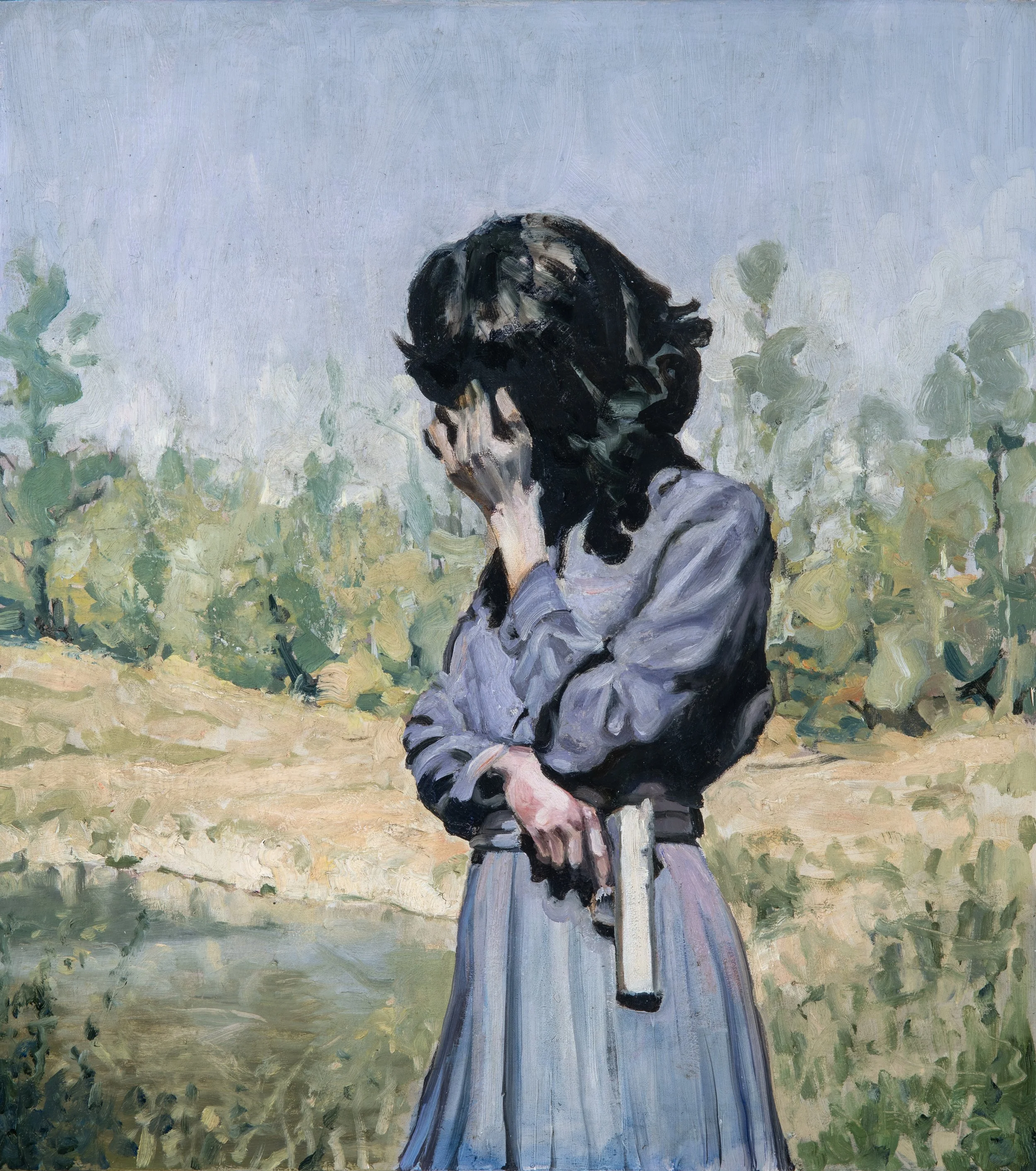Another time, another place 2026, oil on board, 50 x 45 cm. Private collection