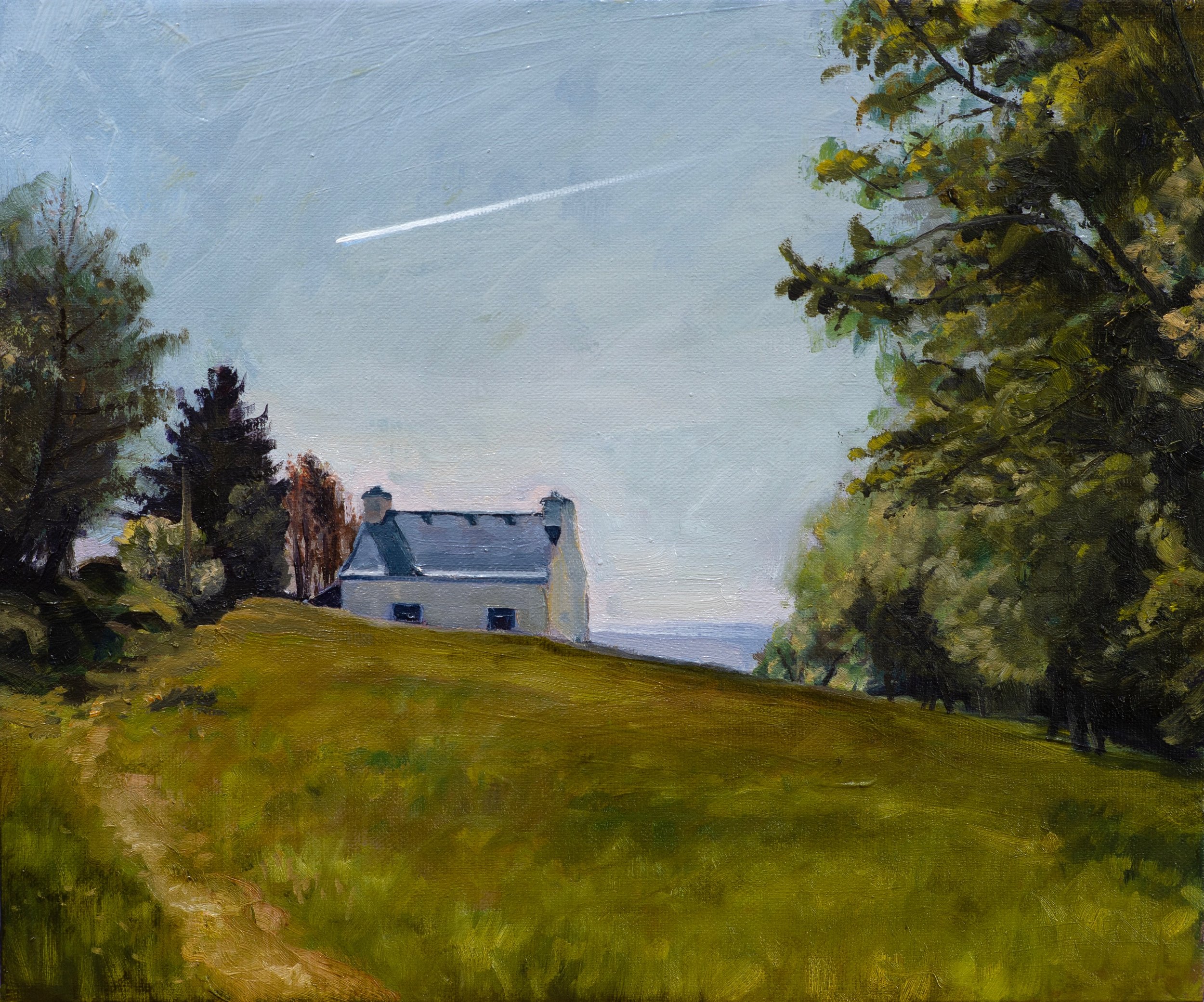Castlecove #5 2024, oil on linen panel, 30 x 25 cm.