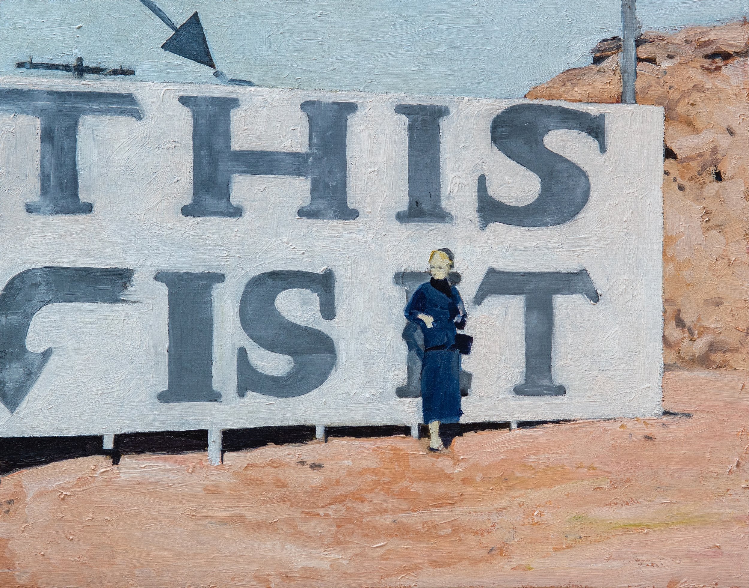 This is it 2023, oil on board, 35.5 x 28 cm. Private collection
