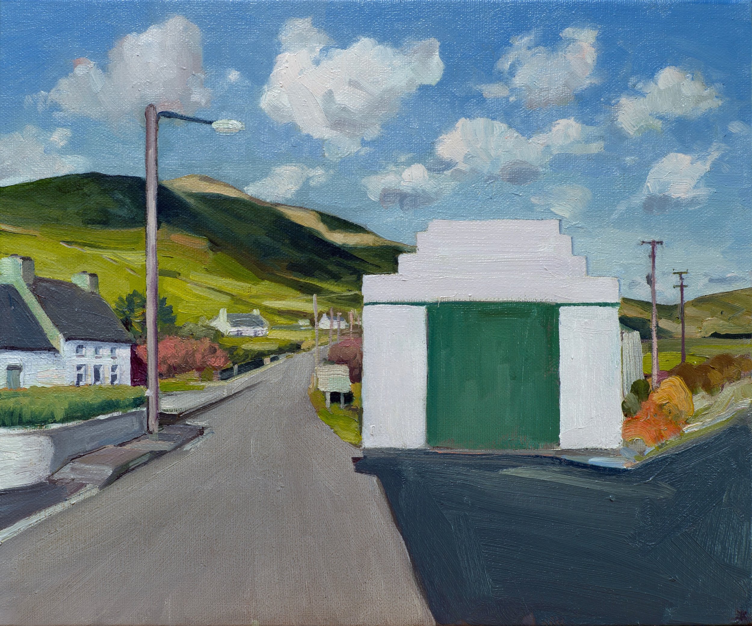 Keel crossroads 2024, oil on linen panel, 30 x 25 cm. Private collection