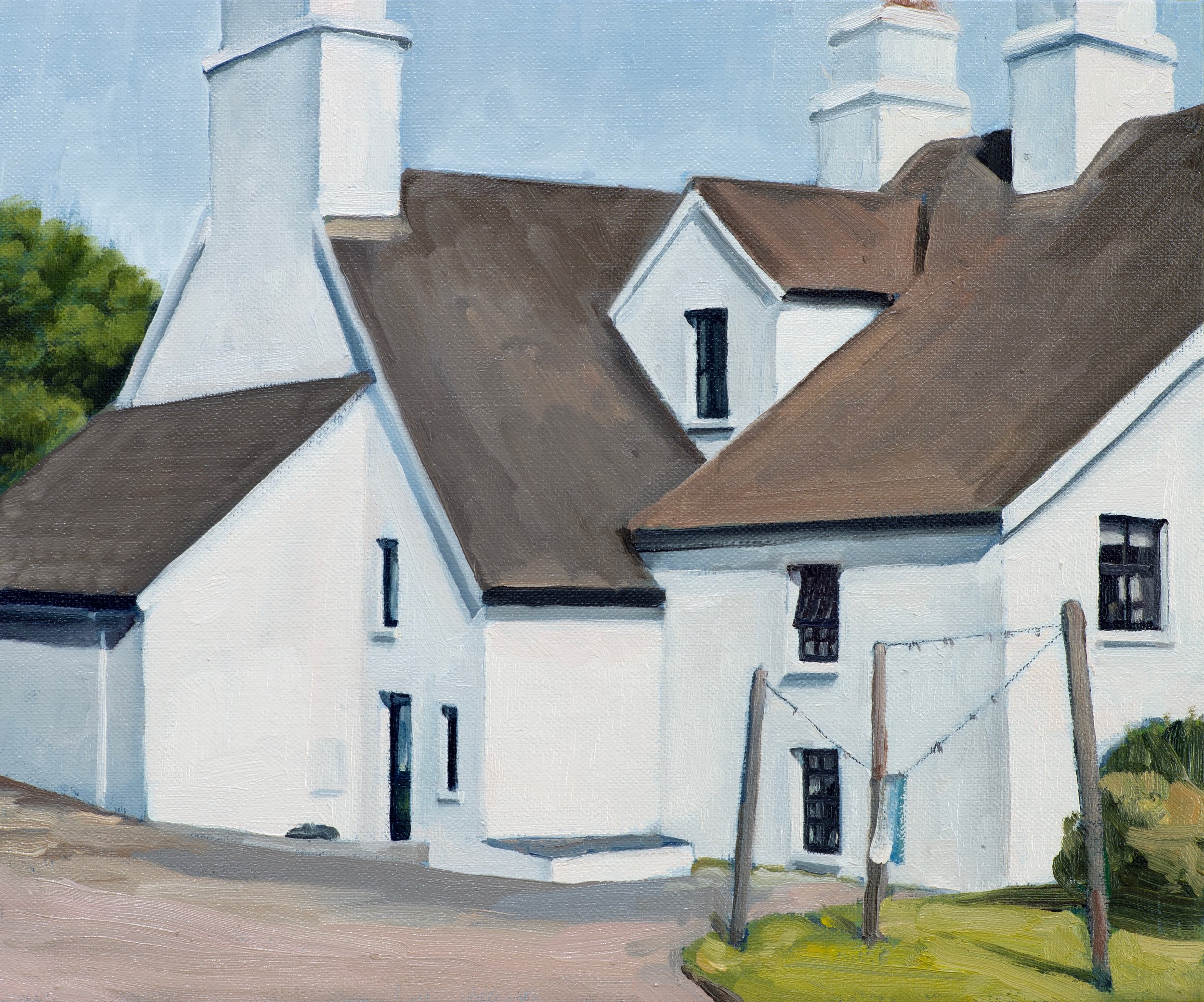 Westcove estate 2024, oil on linen panel, 30 x 25 cm.