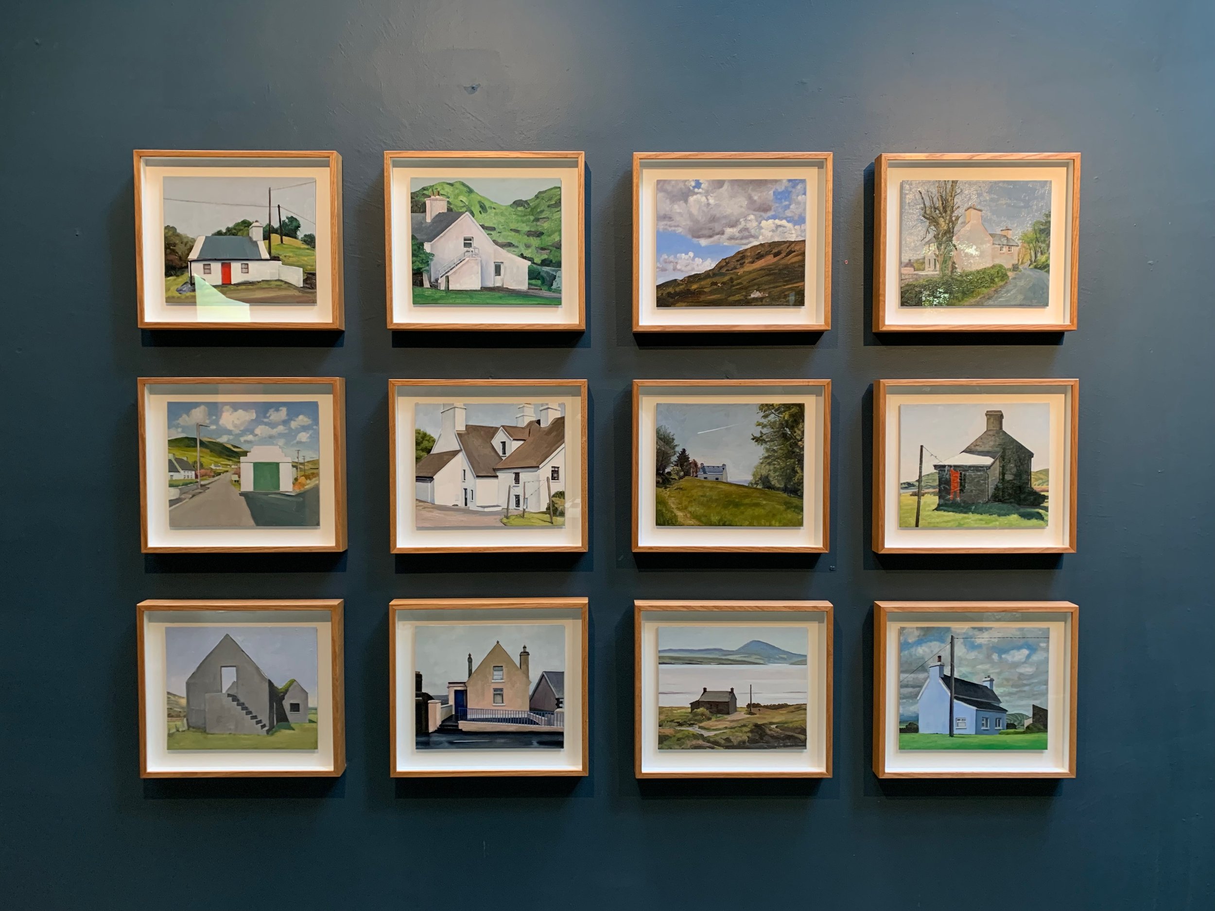 Installation view of Irish landscapes, October 2024.