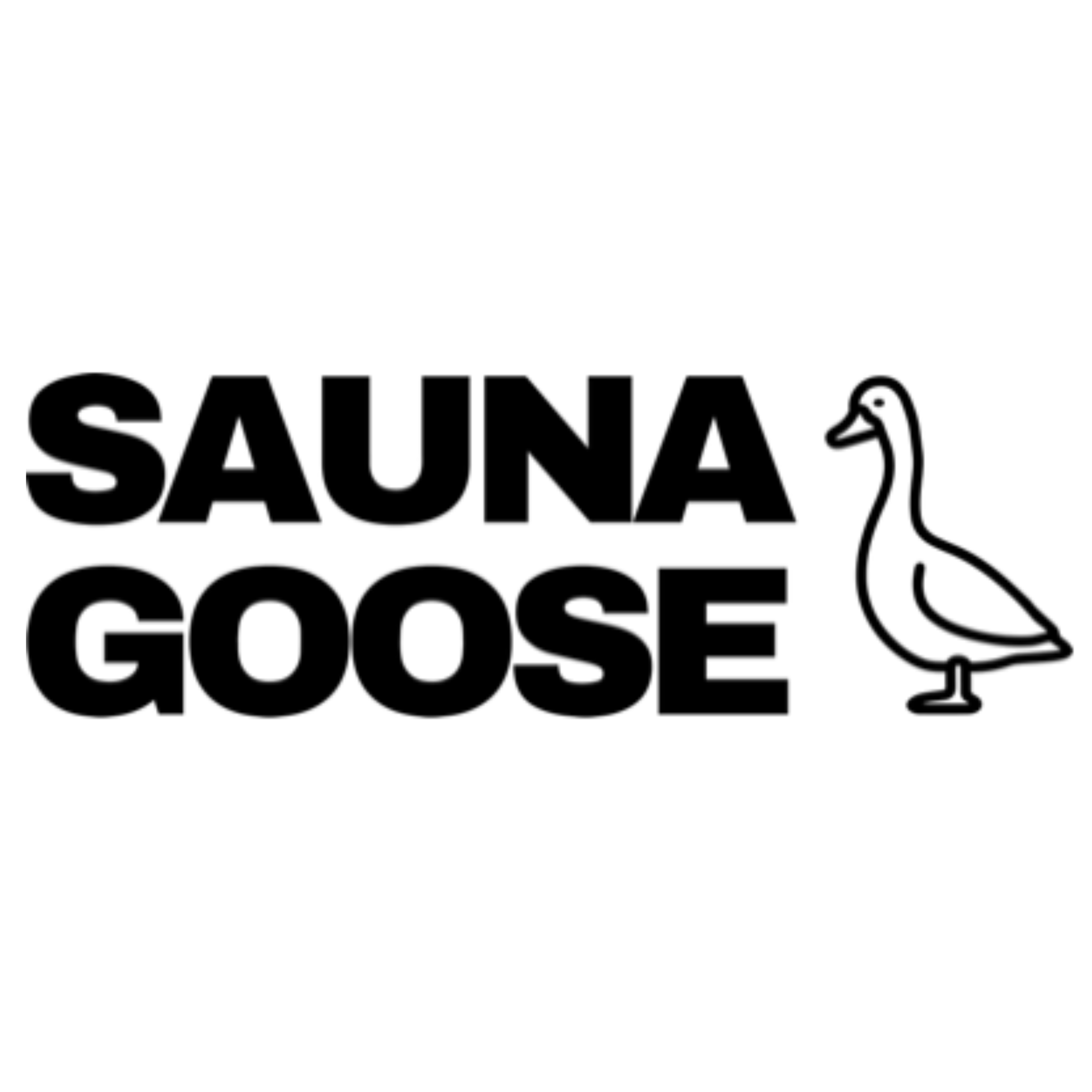 Black text says "Say No to Sauhana" with a small duck illustration on the bottom right corner