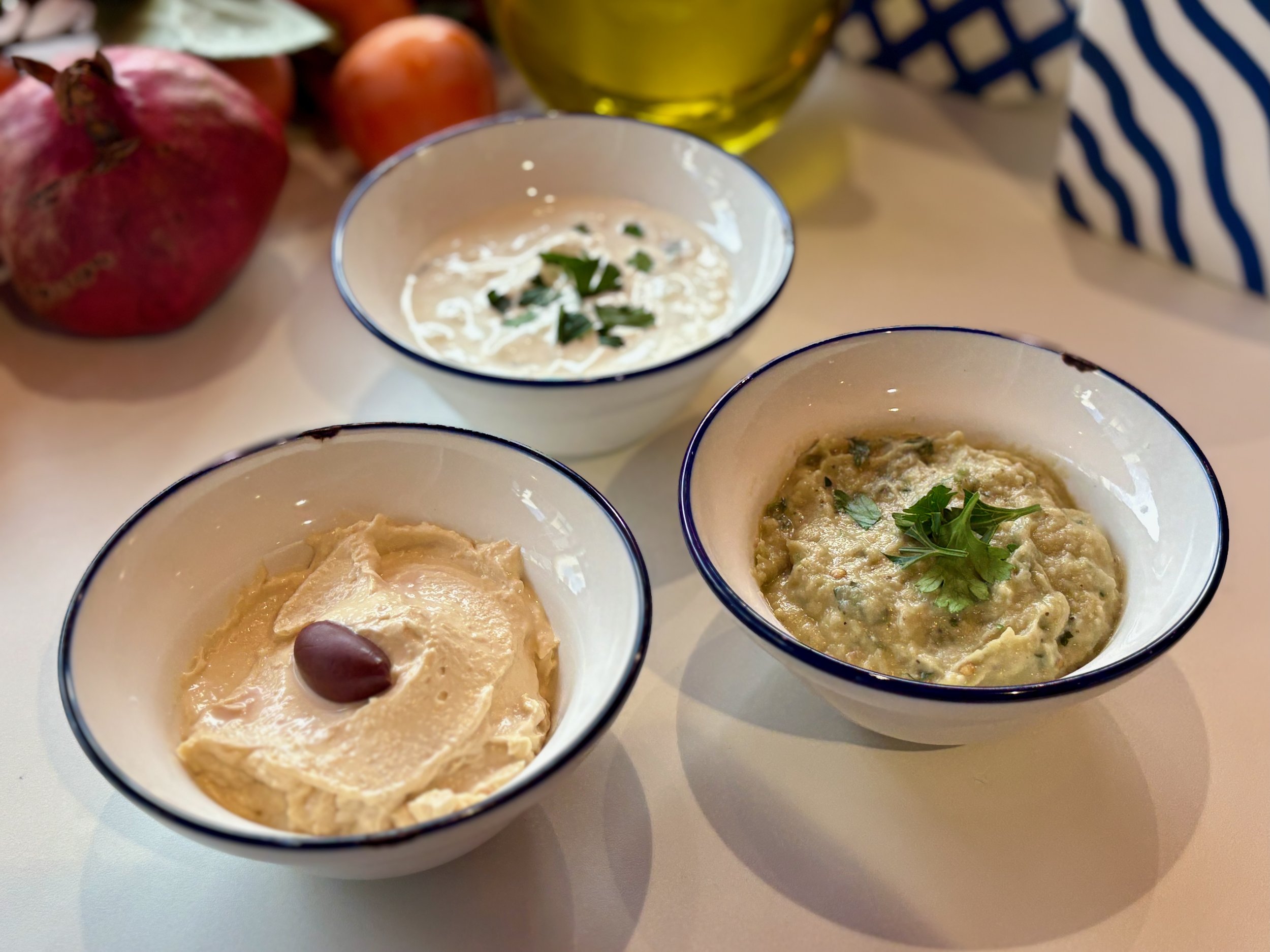Mixed dips & homemade bread