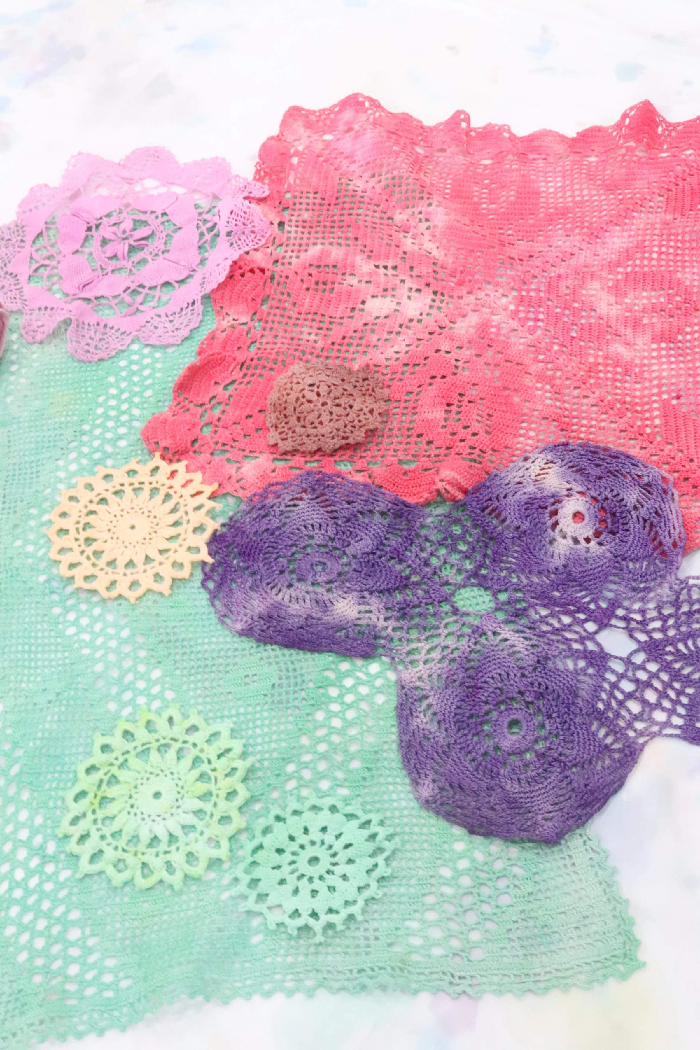 vintage textiles hand dyed