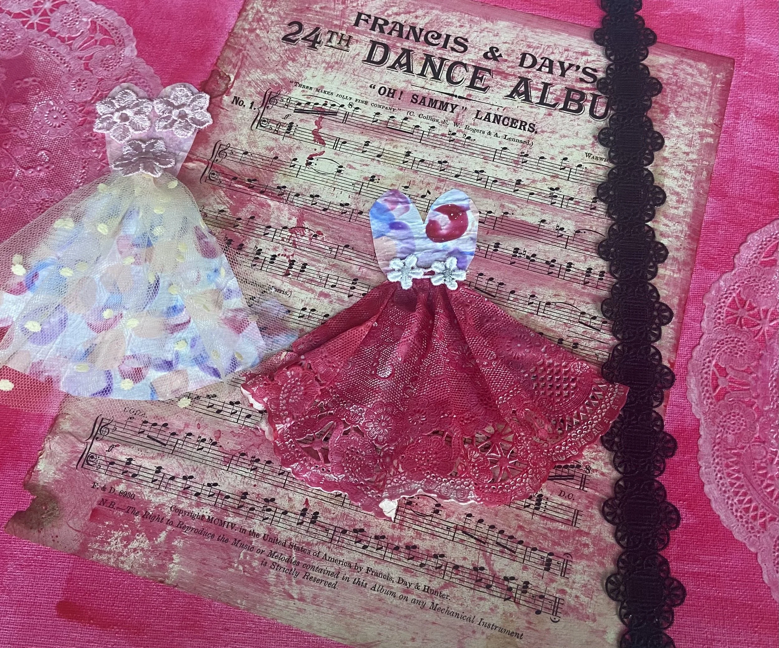 Vintage Textile Crafting Kit - 3 dresses