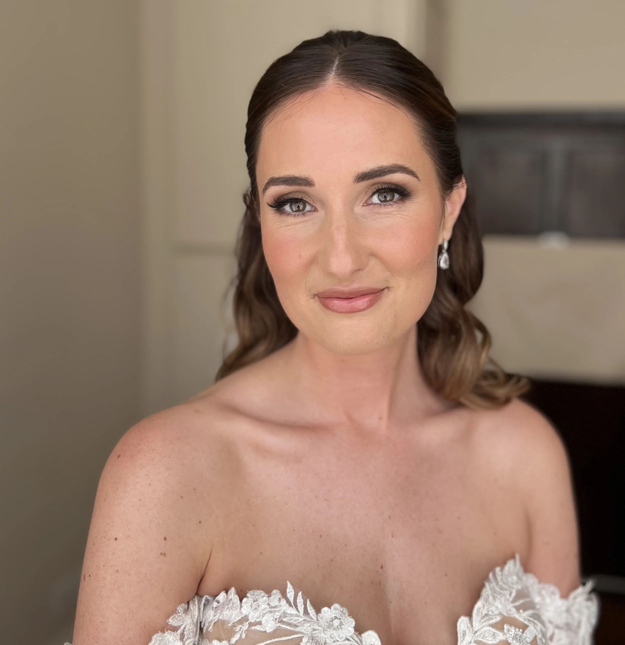 Soft glam bridal look