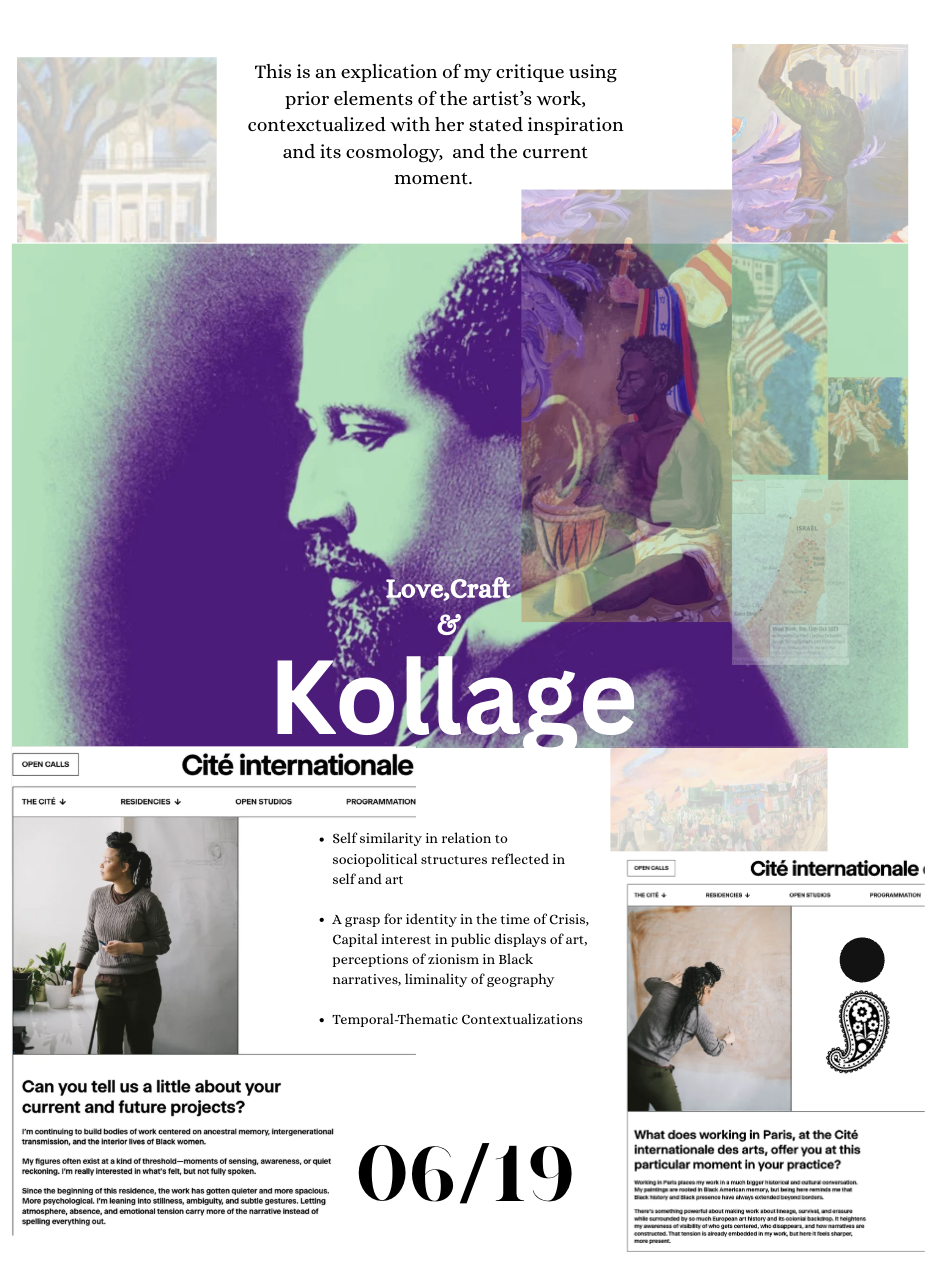 Love, Craft &amp; Kollage : Teneille Prosper and a Tapestry of Tensions [Draft 1]
