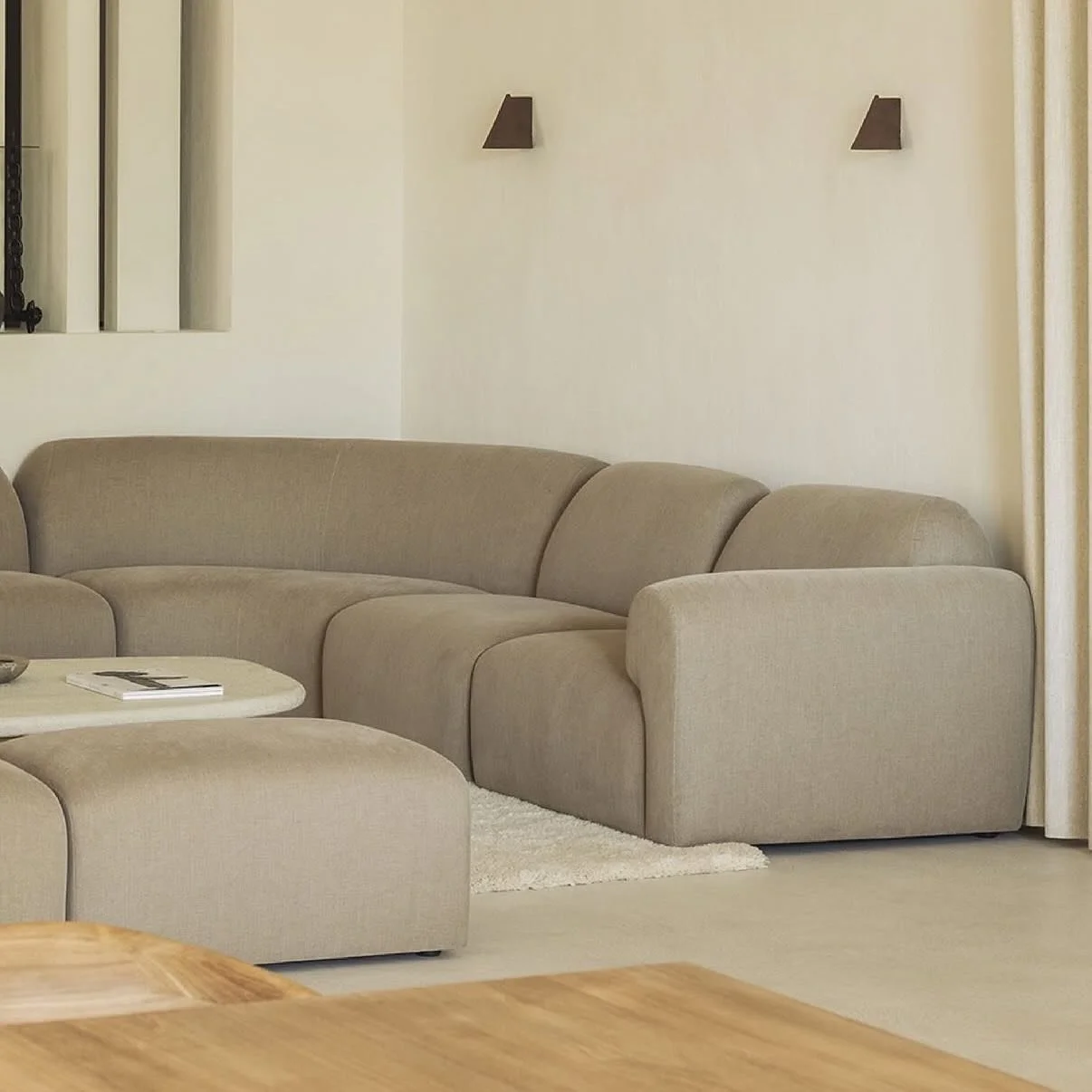 Generous proportions, soft curves and deep comfort &mdash; designed for slow, relaxed living.

Bulky Modular Sofa by Ethnicraft.