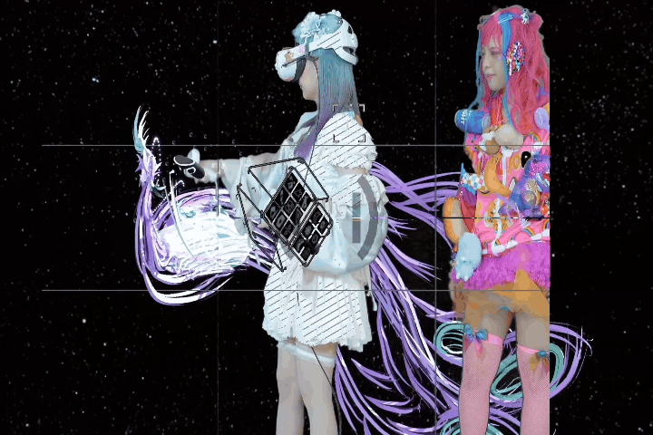 
Harajuku fashion design with AR and VR flair