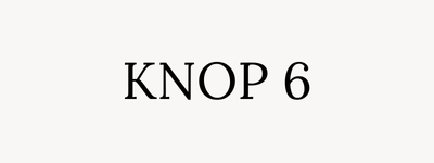 Tekst 'KNOP 6' op een witte achtergrond.