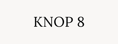 Afbeelding met de tekst 'KNOP 8'