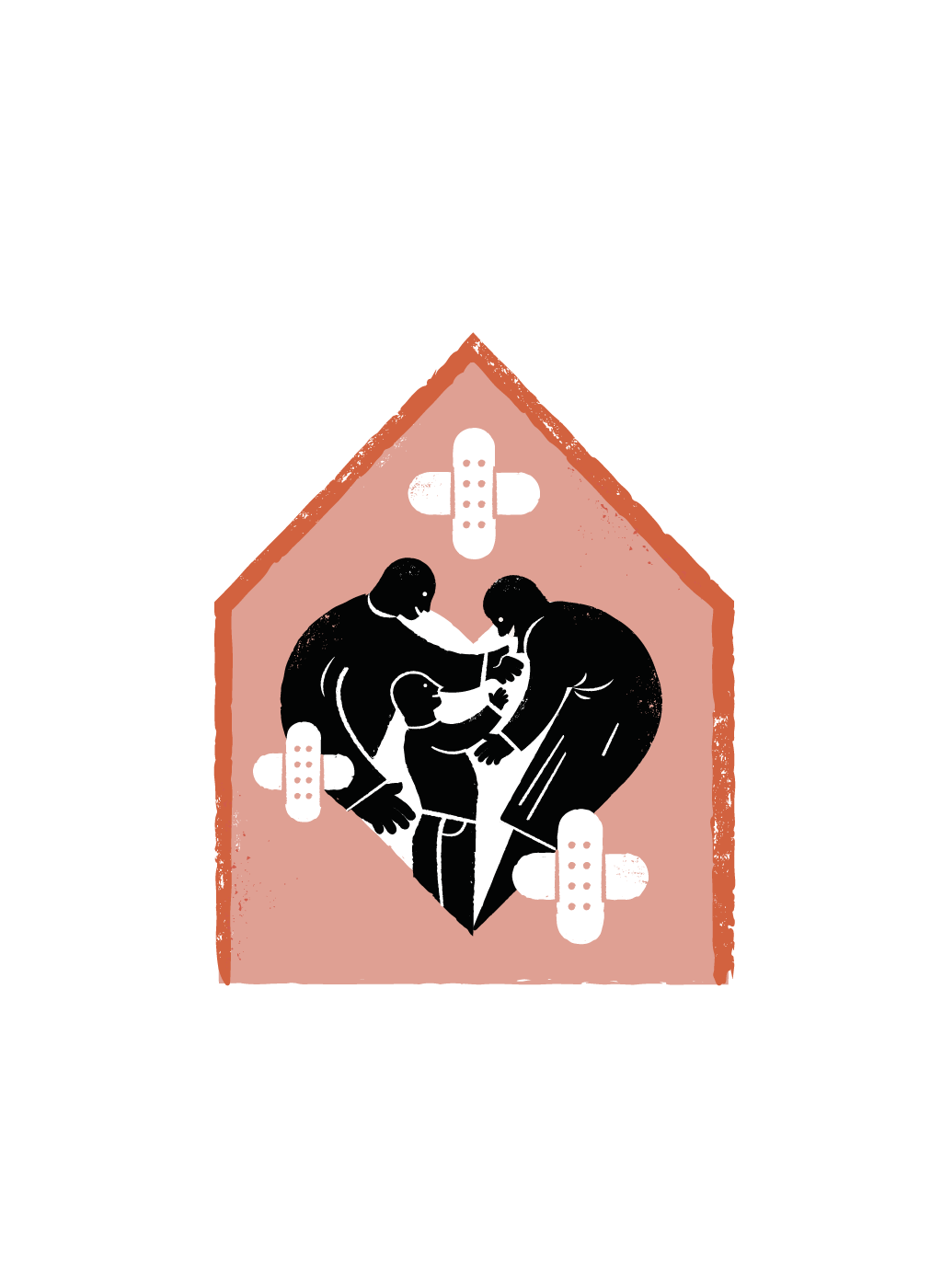 Illustration connecting home energy renovation with occupant health benefits.