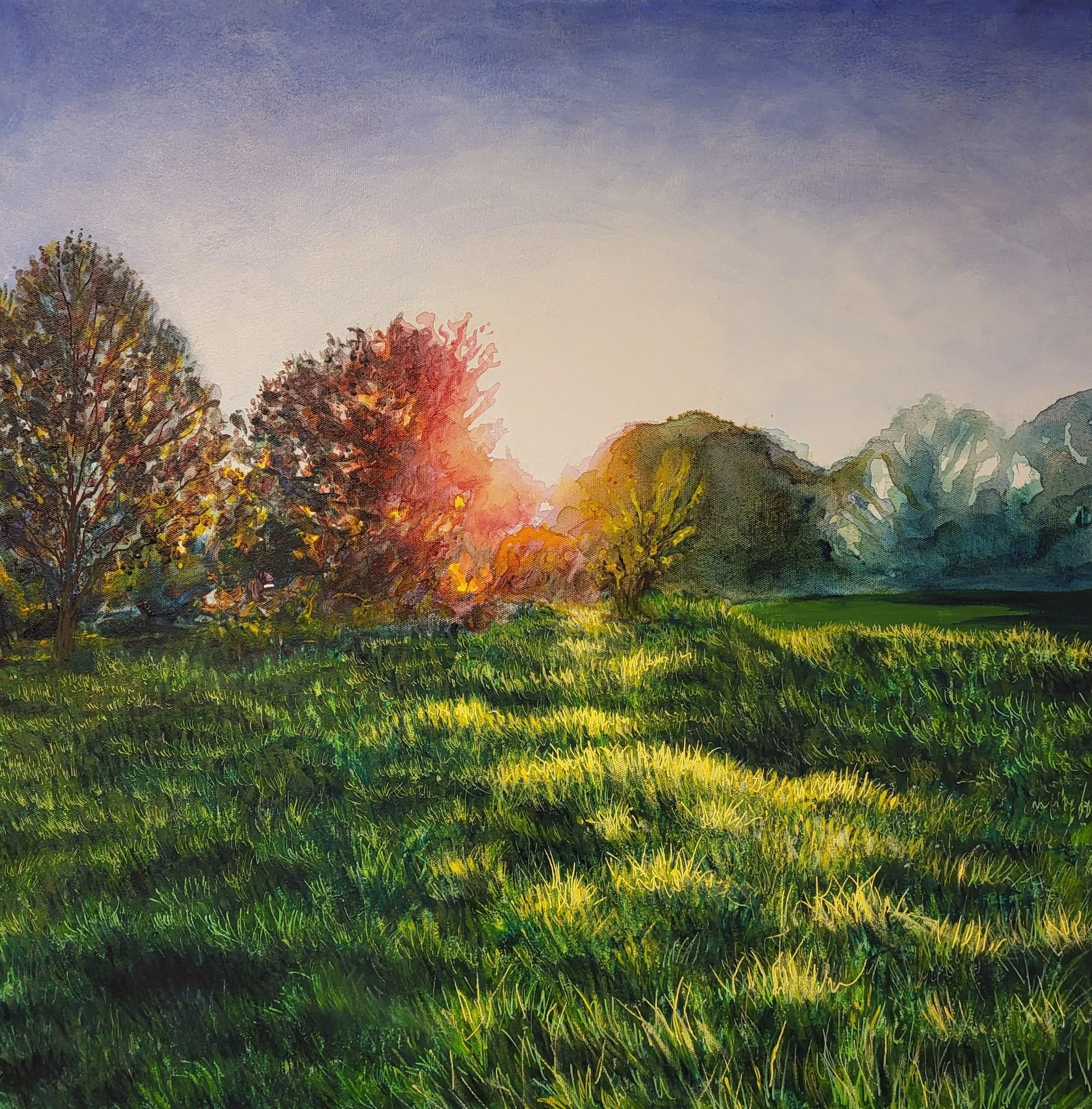 Park, Laeken. Acrylic on canvas 60 x 60 cm