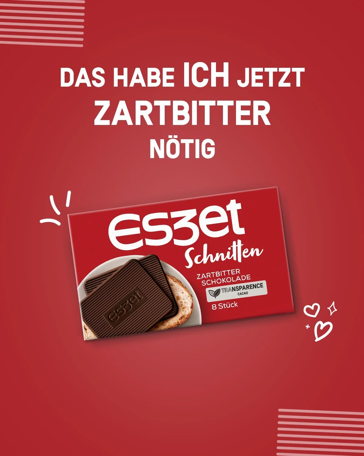 Langer Arbeitstag? Zu viele To-Dos? Oder einfach Lust auf Schokolade? 🤭 Wir sagen: Das sind drei ziemlich gute Gr&uuml;nde f&uuml;r eine kleine Zartbitter-Pause. 😌🍫

#eszet #eszetschnitten #lassknacken #zartbitter